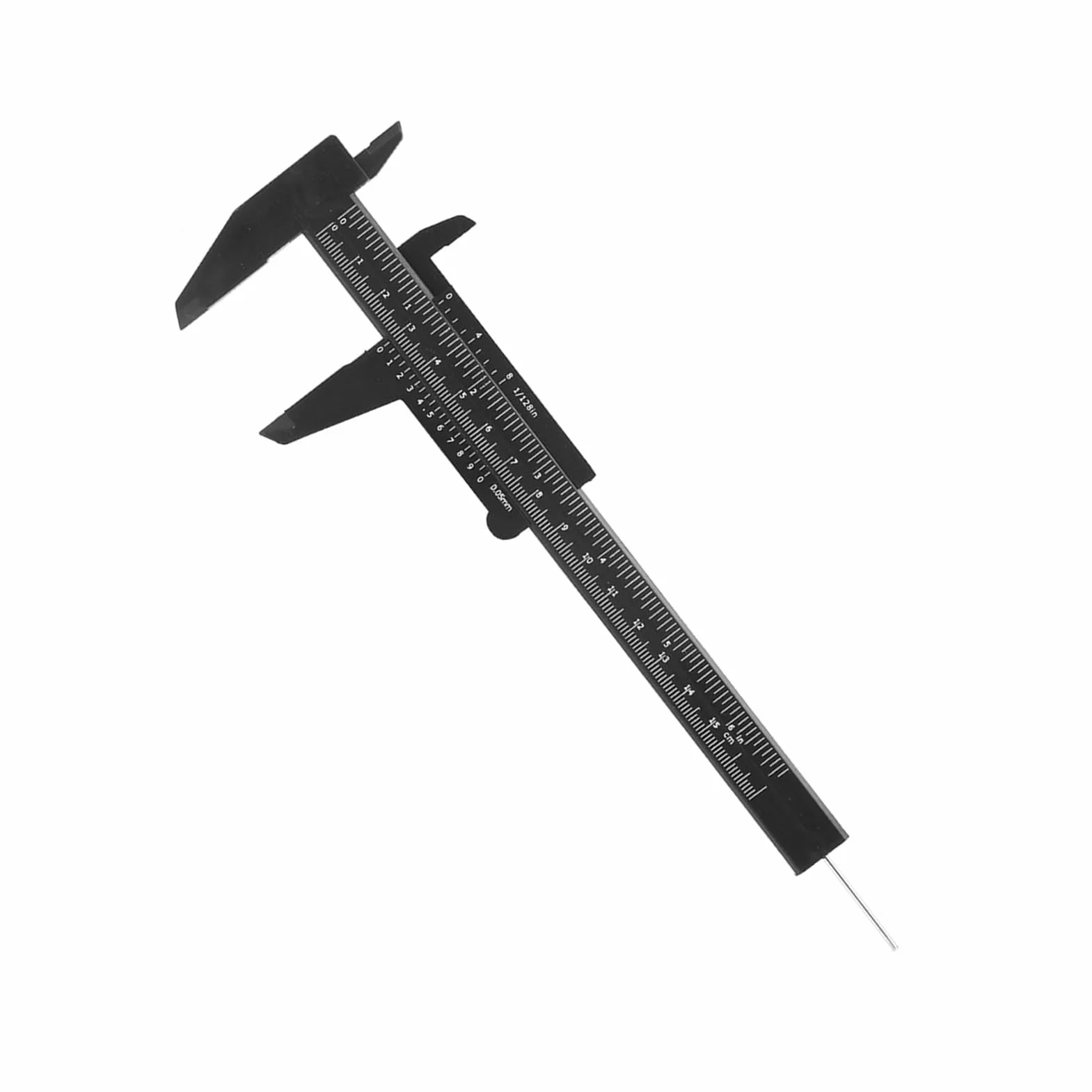 Suwmiarka z Noniuszem 150 Mm Mini Narzędzie Pomiarowe z podwójną skalą Suwmiarka Plastikowa 0,05 Mm Linijka Przesuwna (-GS17565-01)