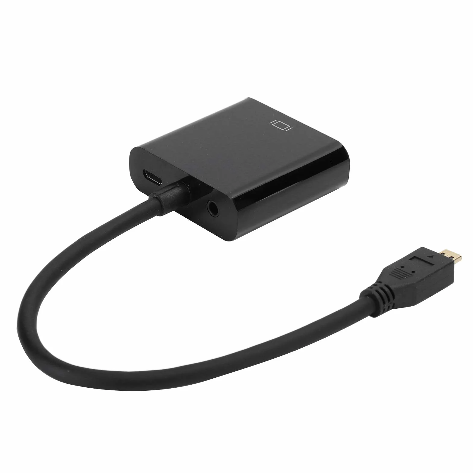 Tbest Adapter Mi na VGA, Raserry Pi Mini na VGA, adapter konwertera wideo Micro HDMI na VGA 1080P do Raserry Pi 4B z funkcją zasilaniaMicro HDMI na VGA