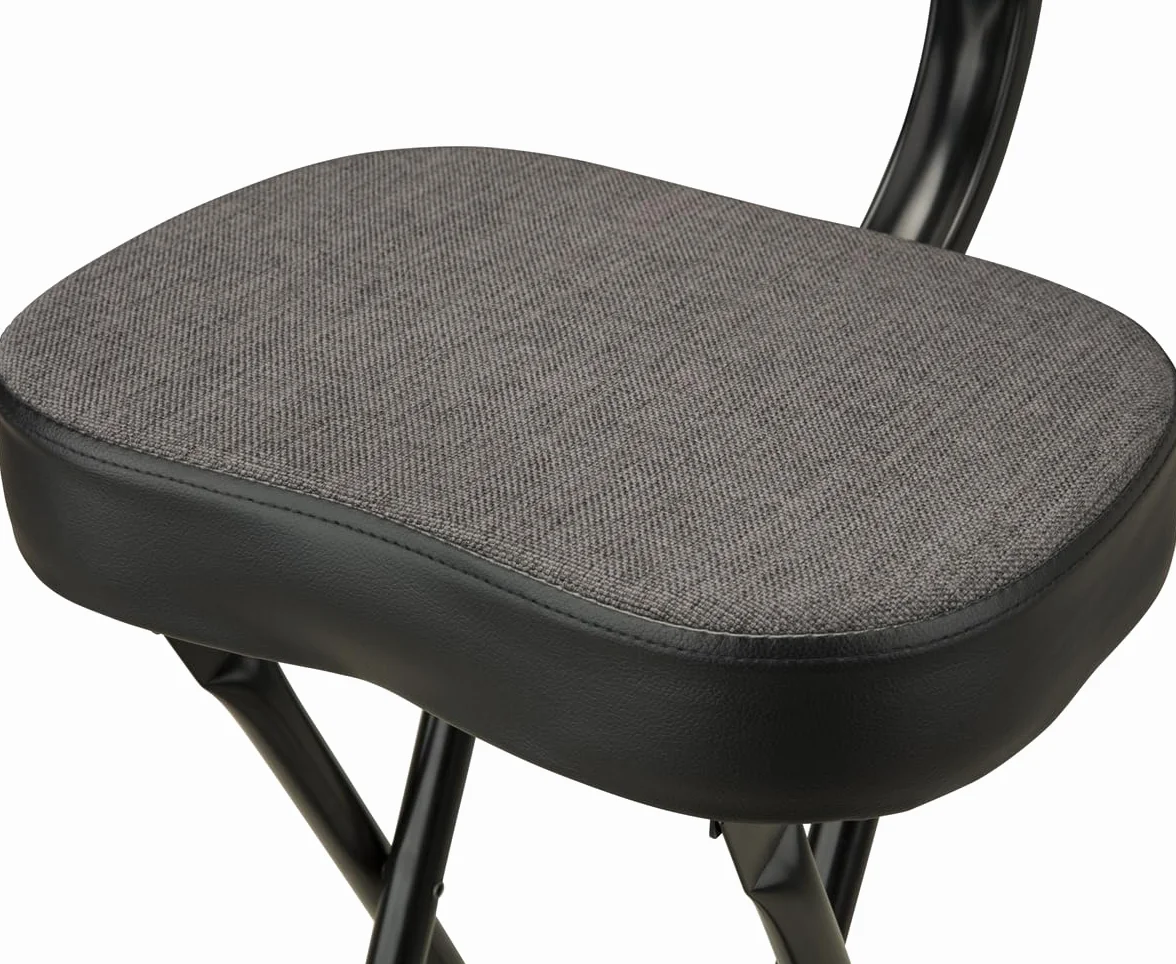 Fender Zestaw 351 siedziska i stojaka na gitarę, składana konstrukcja, zdejmowane oparcie, szary materiał tweedowy, antypoślizgowe nóżki