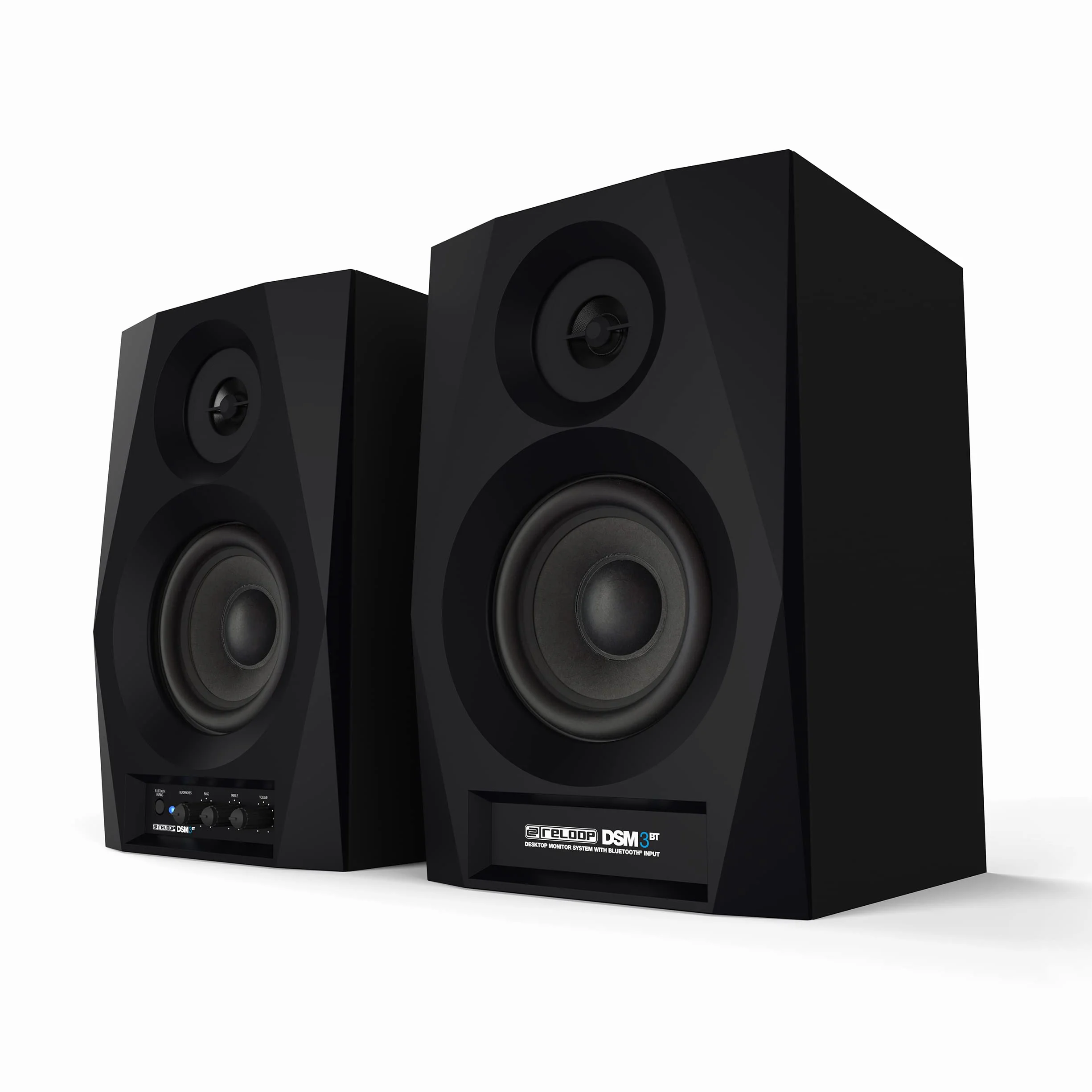 Reloop DSM-3 BT | Bluetooth PC Speaker dla DJ-ów i producentów, Profesjonalny 2-drożny aktywny system monitorowy z wejściem bezprzewodowym, Mocny i zrównoważony dźwięk dla DJ-ów i producentów.
