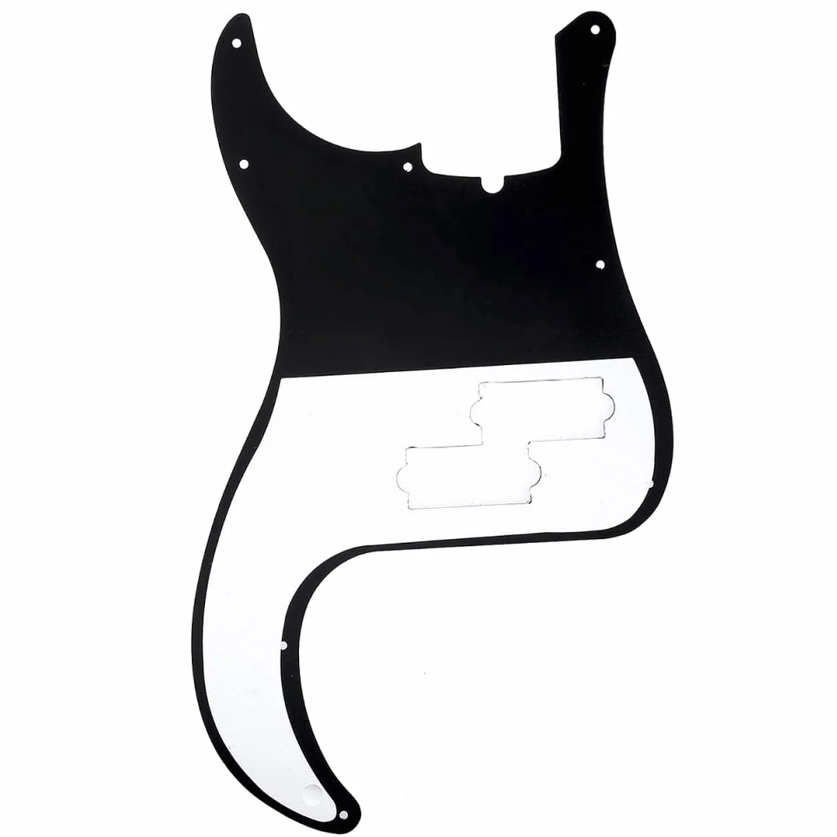 Musiclily Pro 13 Otworów Typ Nowoczesny Pickguard P Bass Maskownica do Gitary Basowy 4-strunowy American Precision Bass, 1 warstwowy Czarny Matowy