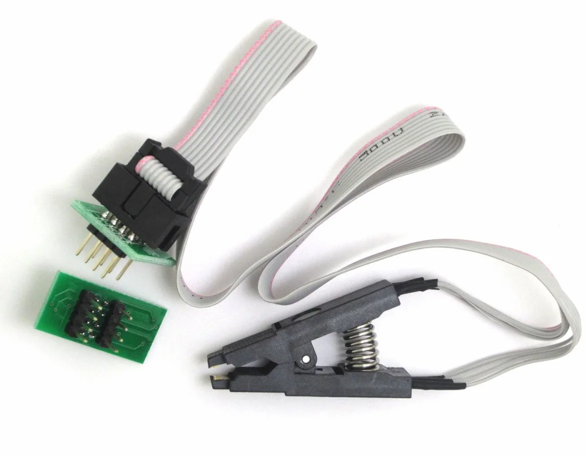 DollaTek SOIC8 SOP8 klips testowy do EEPROM 93CXX / 25CXX / 24Cxx programowanie In-Circuit + 2 adaptery