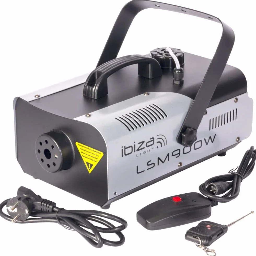 Ibiza - LSM900W - 900W maszyna do mgły z pilotem zdalnego sterowania - Czarno-szary