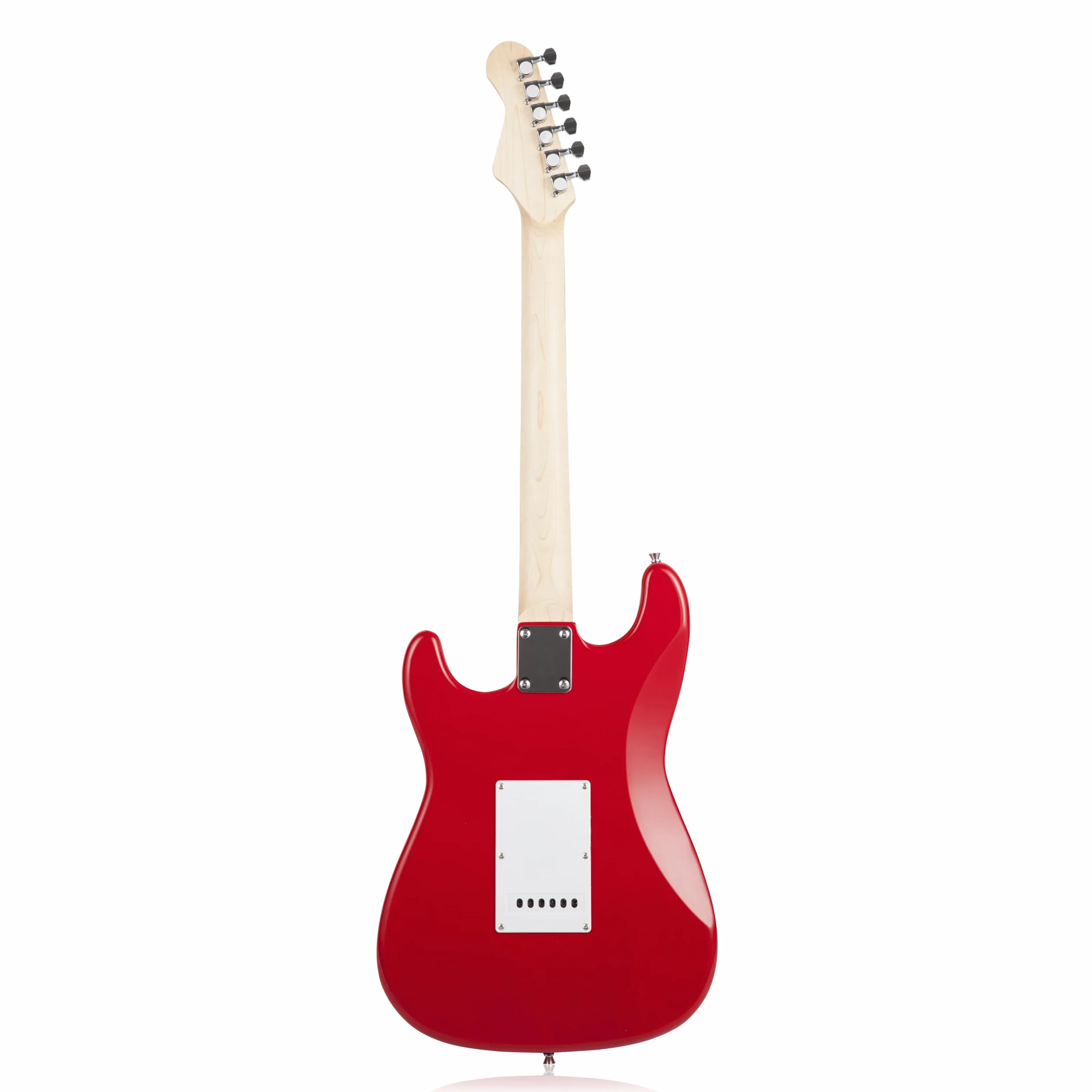 RockJam pełnowymiarowy zestaw gitarowy elektryczny z wzmacniaczem 10-watowym, akcesoriami i lekcjami, Czerwony