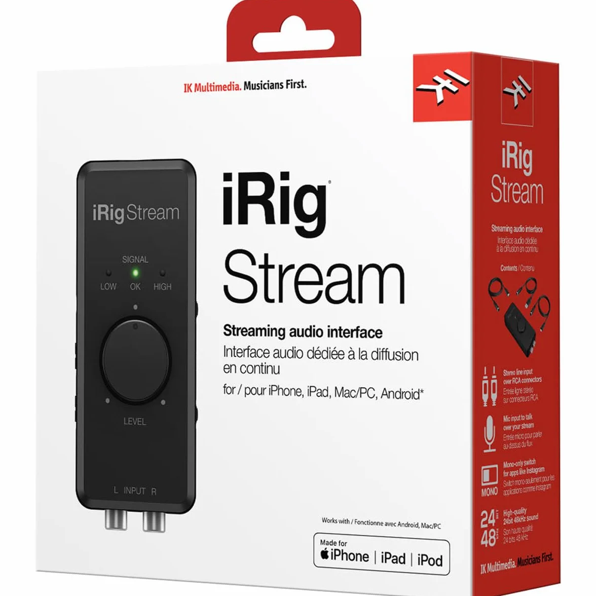 Ik Multimedia Irig Stream Interfejs Audio, Czarny, 10,41 x 2,92 x 3,18 cm