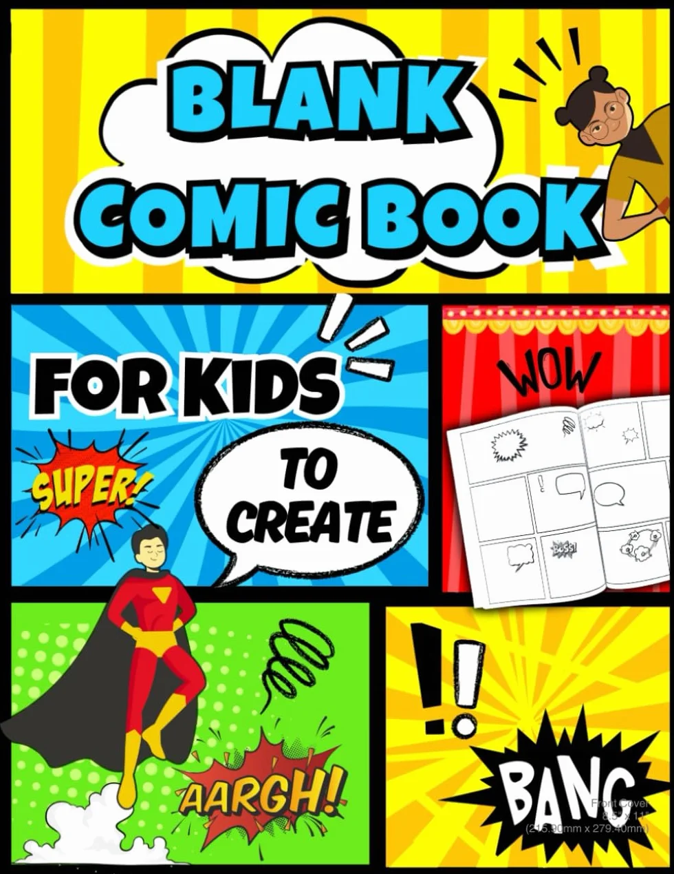 WoW!! Create Your Own Comic Book! Hand Designed, Blank Comic Strip Templates, Over 100 Pages, 8.5*11 inches ((With Speech Bubbles))