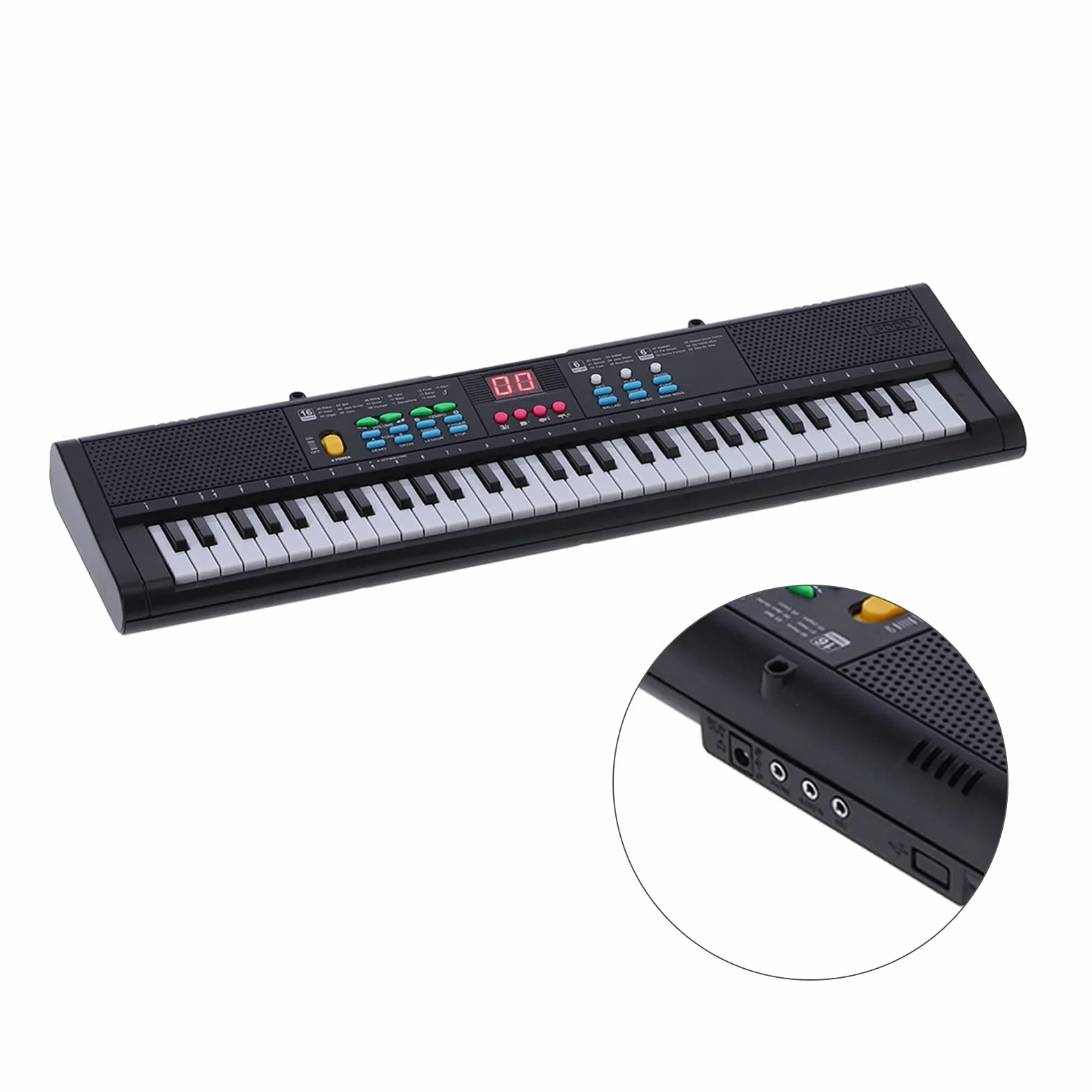 Cyfrowy instrument fortepianowy, wielofunkcyjne gniazdo słuchawkowe pianina USB MQ6186 do występów dla początkujących dzieci dorosłych
