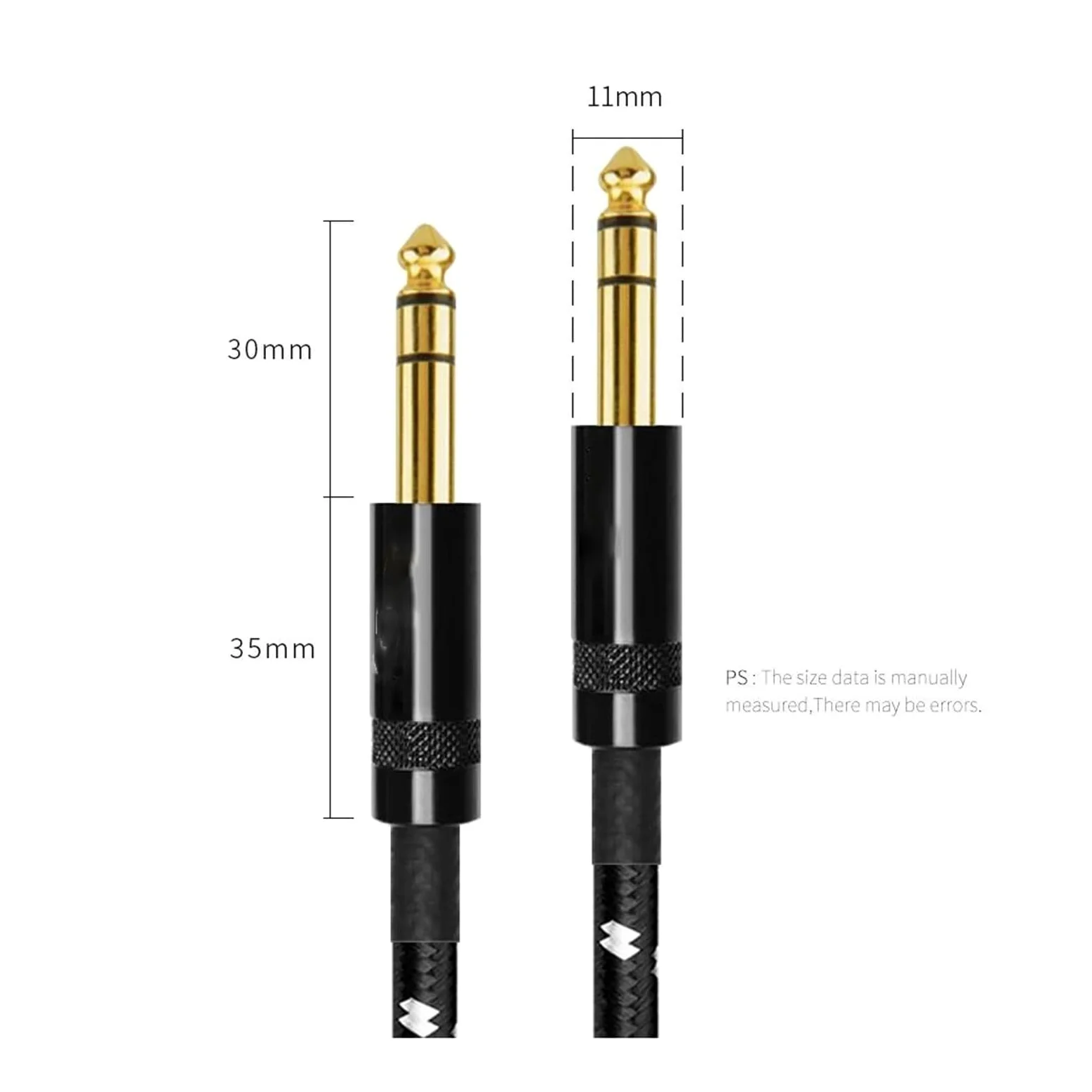 Kabel instrumentowy Kabel 6,5 Mm Jack Do 6,5 Mm Mikrofonu Wzmacniacza Gitarowego Odtwarzacza Głośnika(300cm)