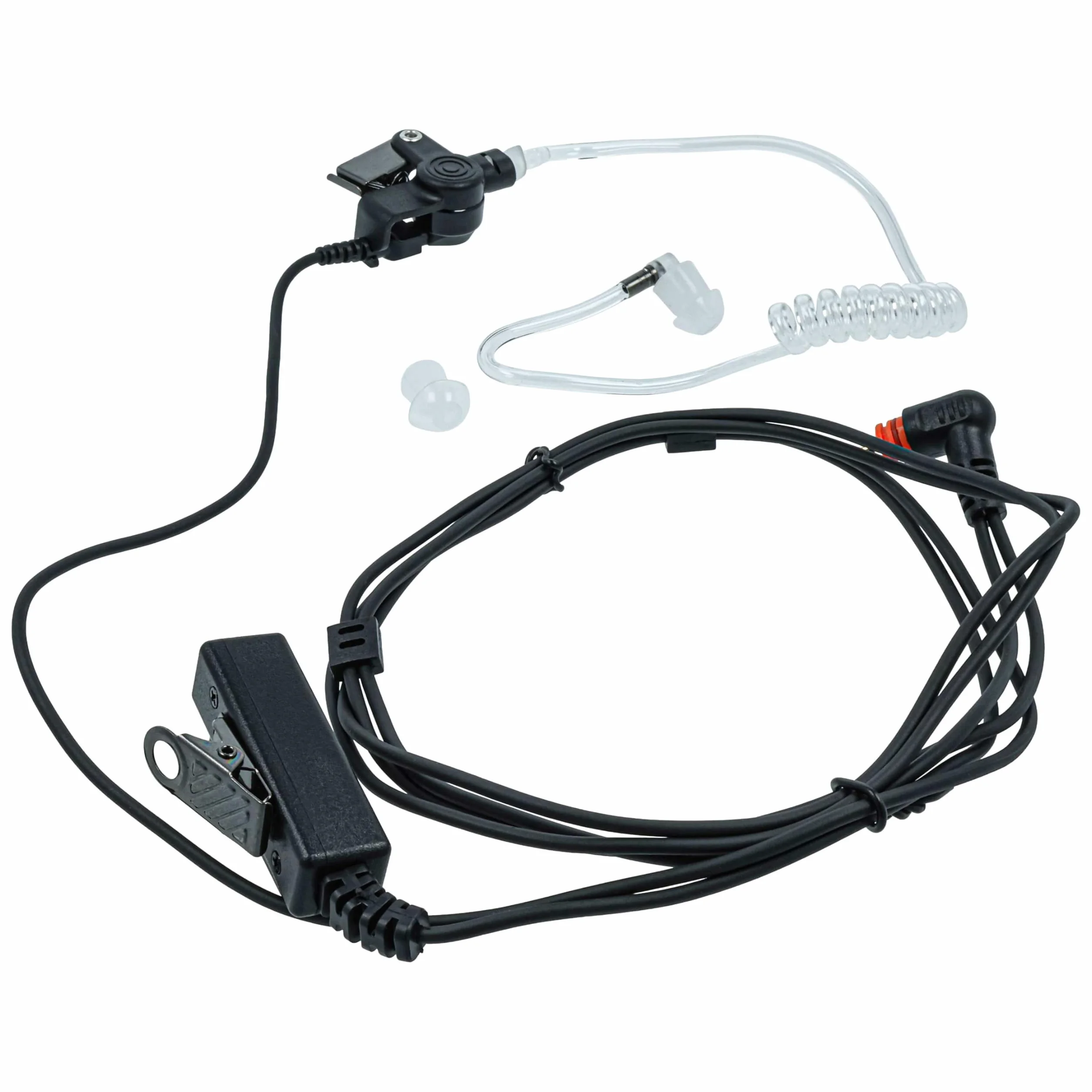 vhbw Zestaw słuchawkowy kompatybilny z Motorola SL7550, SL1K, SL4010, SL1600, SL4000, SL7500, SL1M krótkofalówka - przezroczysty, czarny