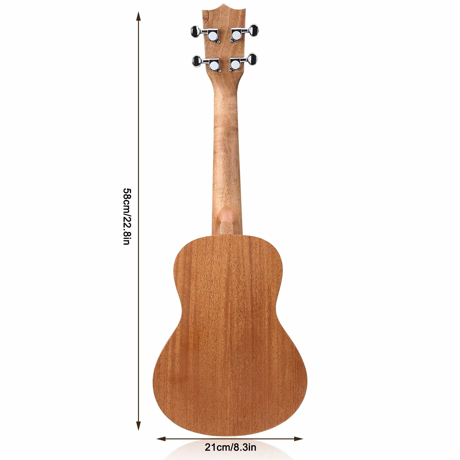 UKM-2 koncertowe ukulele mahoniowe 53 cm z torbą