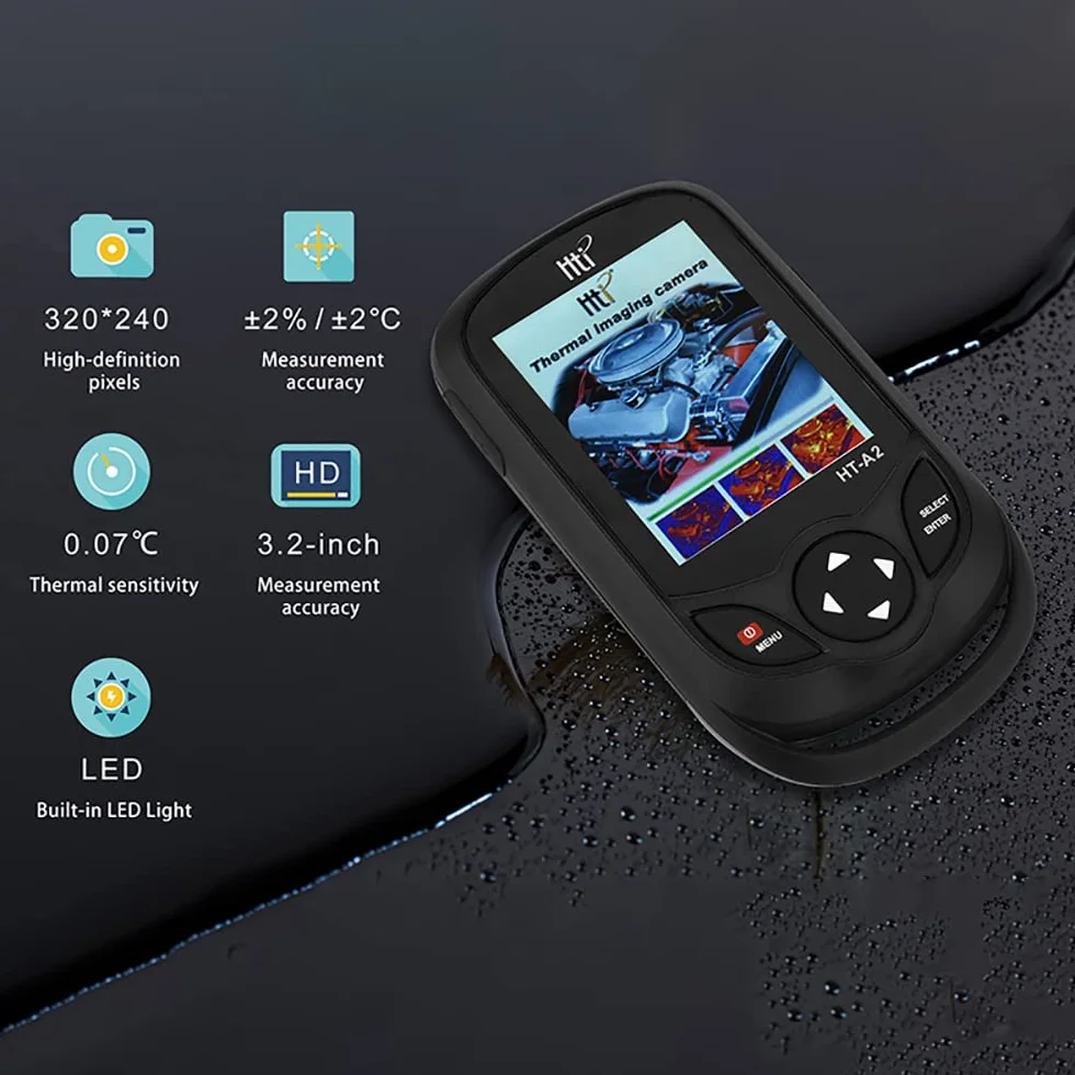 Kamera termowizyjna na podczerwień, 320 x 240, rozdzielczość na podczerwień, kamera termalna, przenośna, z funkcją termalną w czasie rzeczywistym, kolorowy wyświetlacz