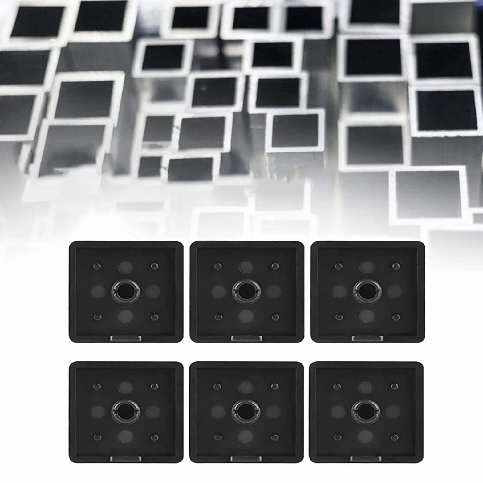 40 sztuk zaślepek z tworzywa sztucznego, czarne, 4040, zaślepki do profilu aluminiowego, 4040, do profili konstrukcyjnych aluminiowych, zaślepek profilowych, zaślepek profilowych