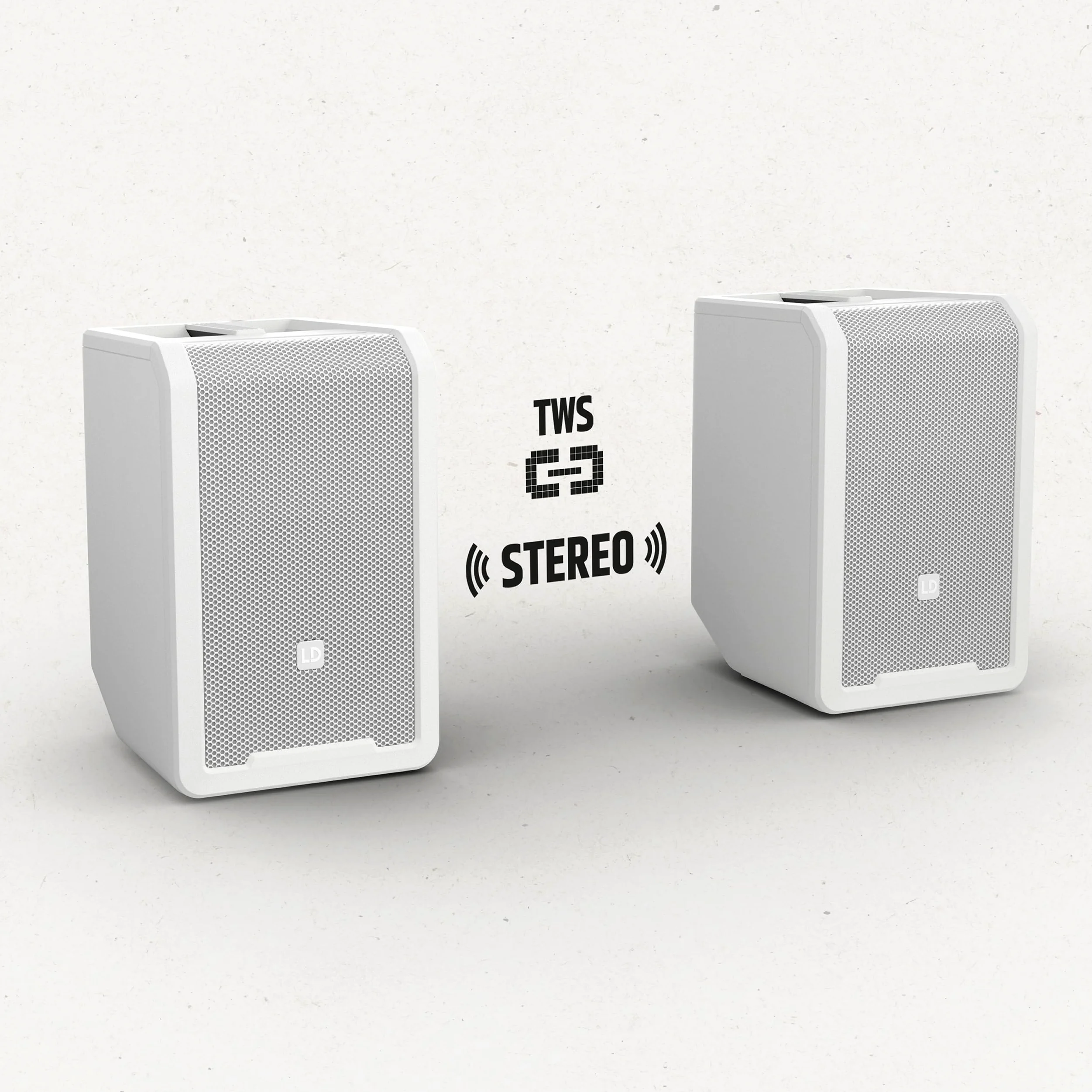 ANNY 8 Przenośny głośnik PA na baterie Bluetooth i mikser Pure White