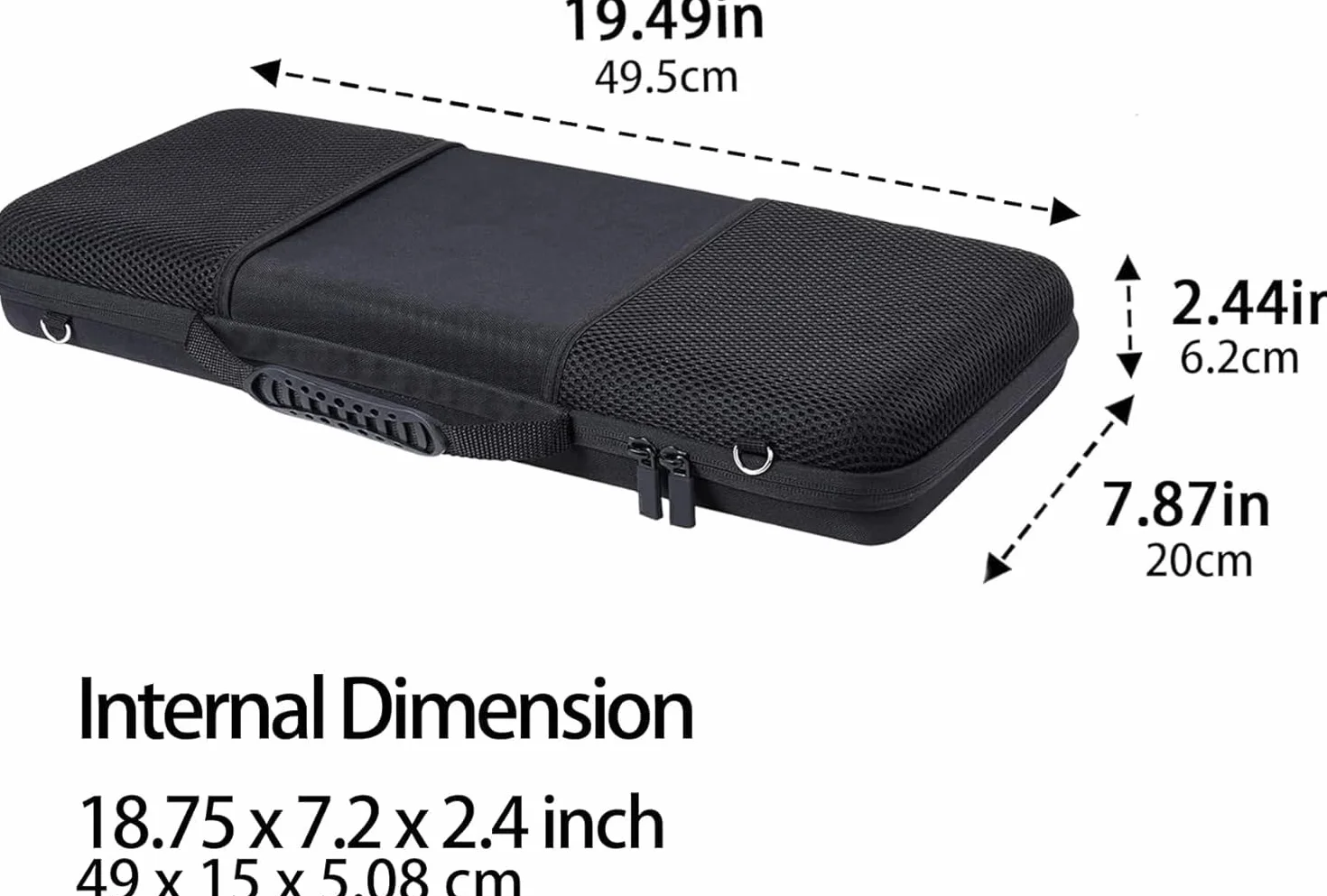 co2CREA Twarde etui podróżne, ochronne etui do AKAI Professional MPK Mini Plus, 37 przycisków, USB MIDI Keyboard Controller (tylko etui, nie zawiera wyposażenia)