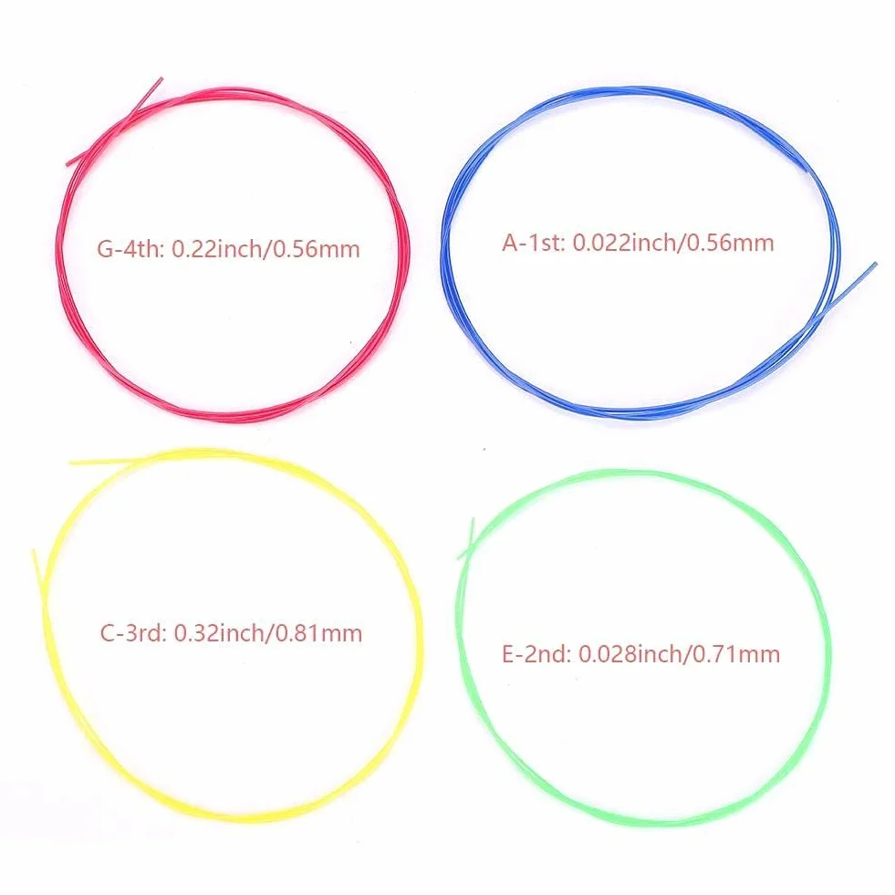 Ukulele Strings kolorowe ukulela, struny nylonowe do wymiany