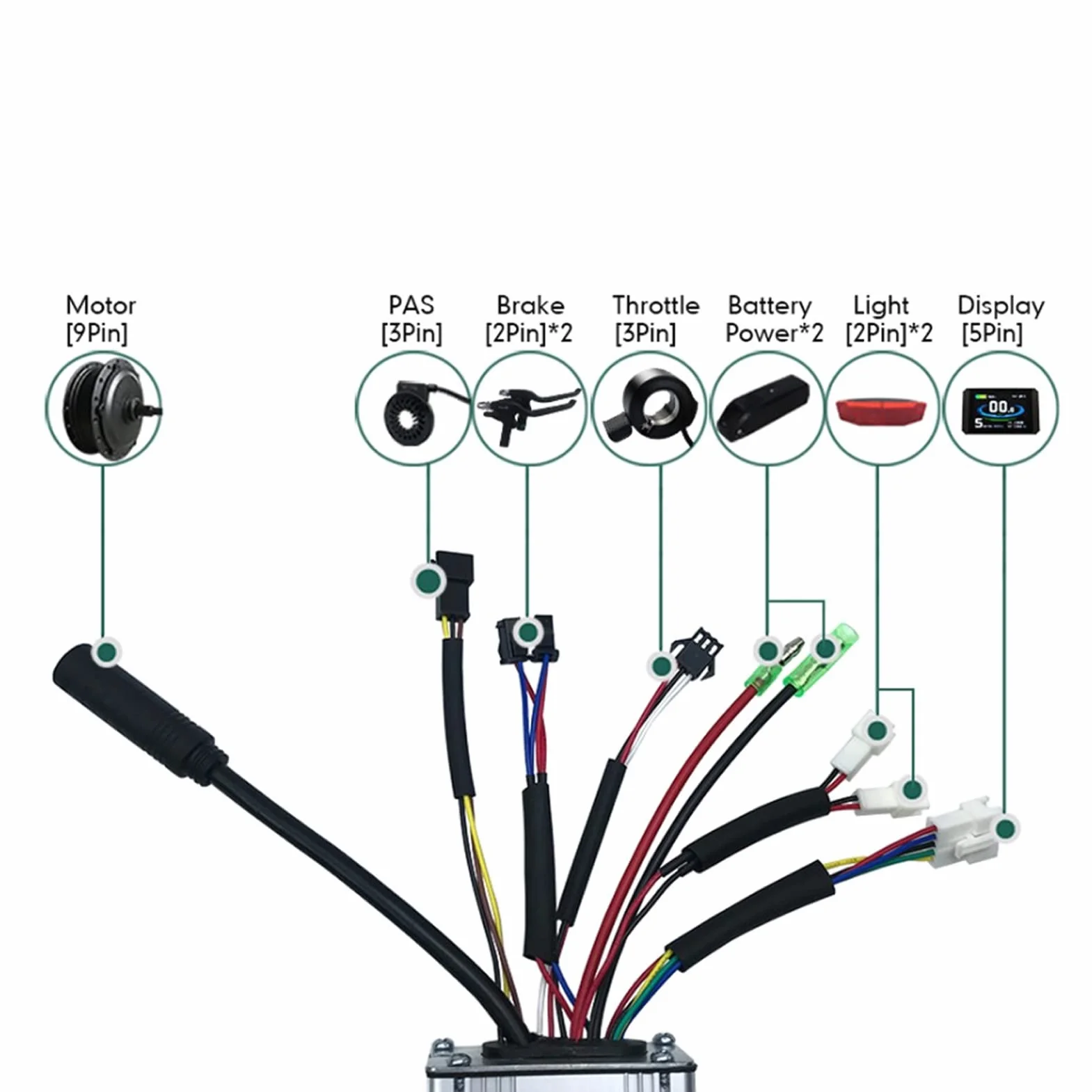 Kontroler 48V 36V 15A KT Stabilny Stop Aluminium do LCD1 LED 900S