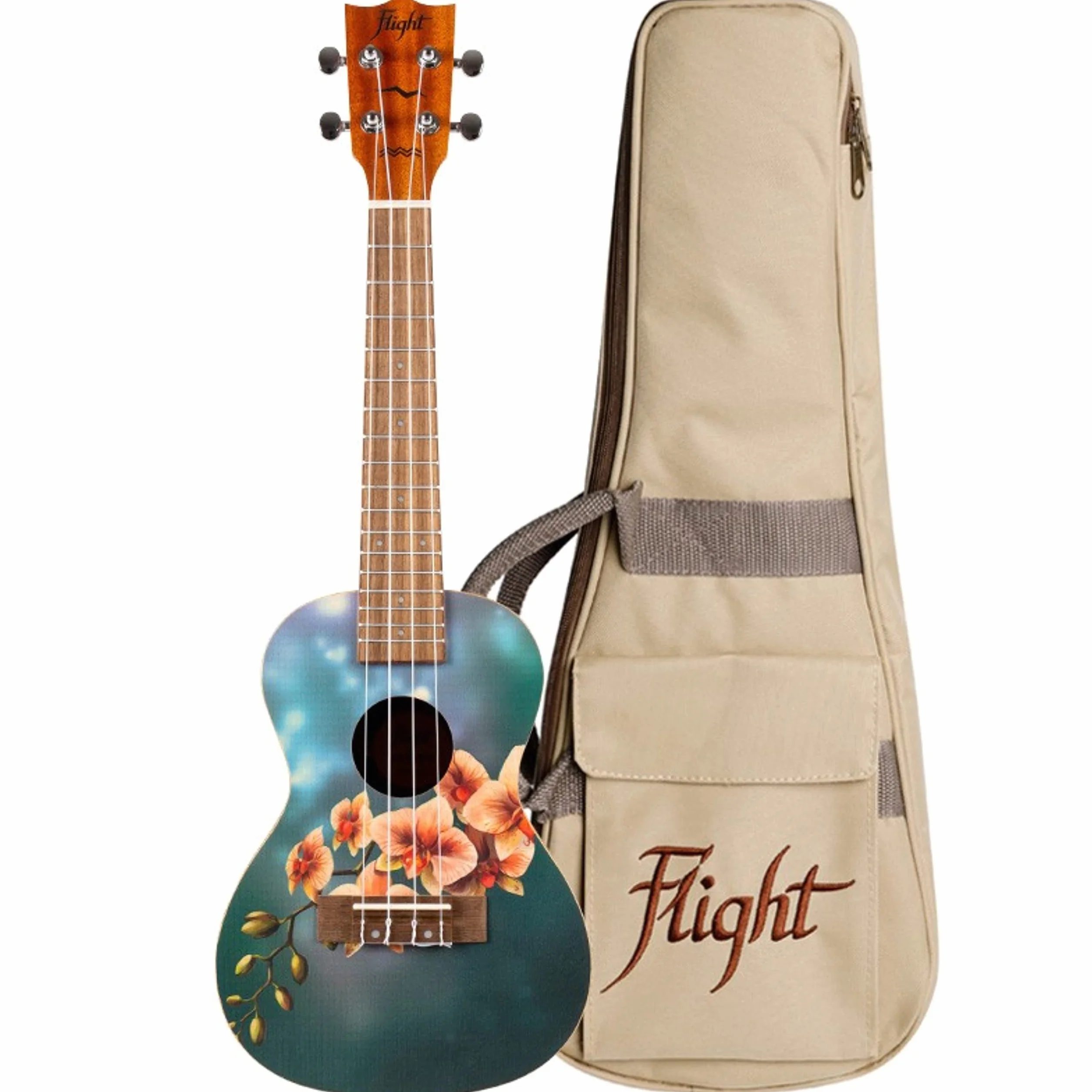 Flight Ukeleles AUC33 koncertowe ukulele - orchidea