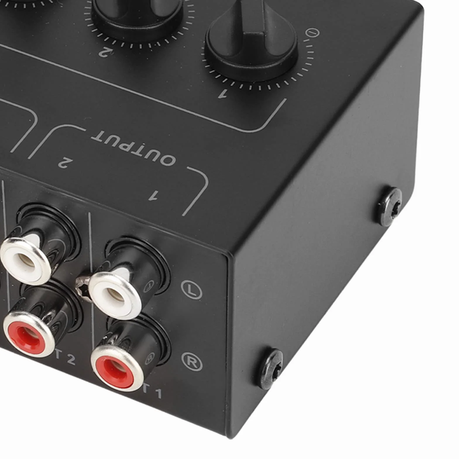 Mini Mikser Stereo 6-kanałowa Niezależna Regulacja Głośności Przenośny Mikser Pasywny do Laptopa PC CD