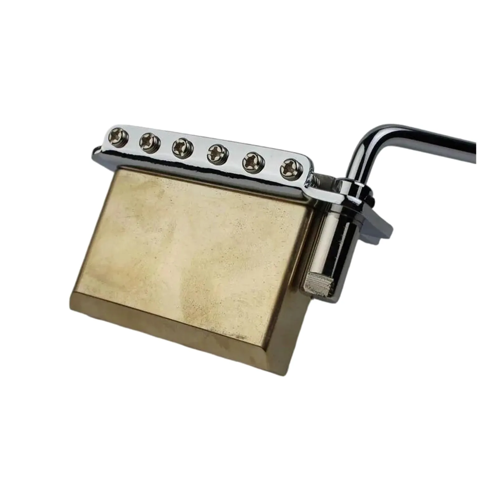 Podwójny Mostek Blokujący Gitara Elektryczna Tremolo Mosiężna Podstawa Akcesoria Do Końcówek Mostek Gitarowy