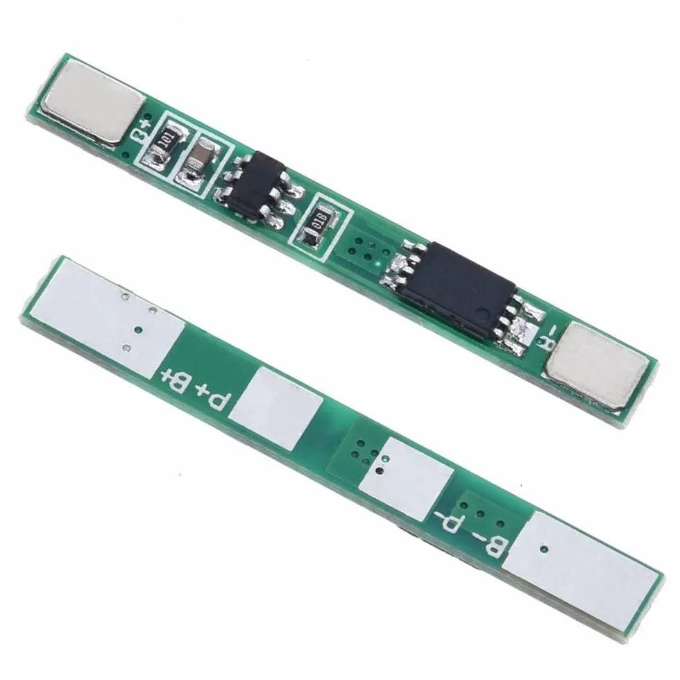 10 sztuk 1S 3,7 V 3 A bateria litowa płyta ochronna BMS PCB płytka ochronna 18650 moduł ładowania do akumulatora litowo-jonowego z paskami niklowymi