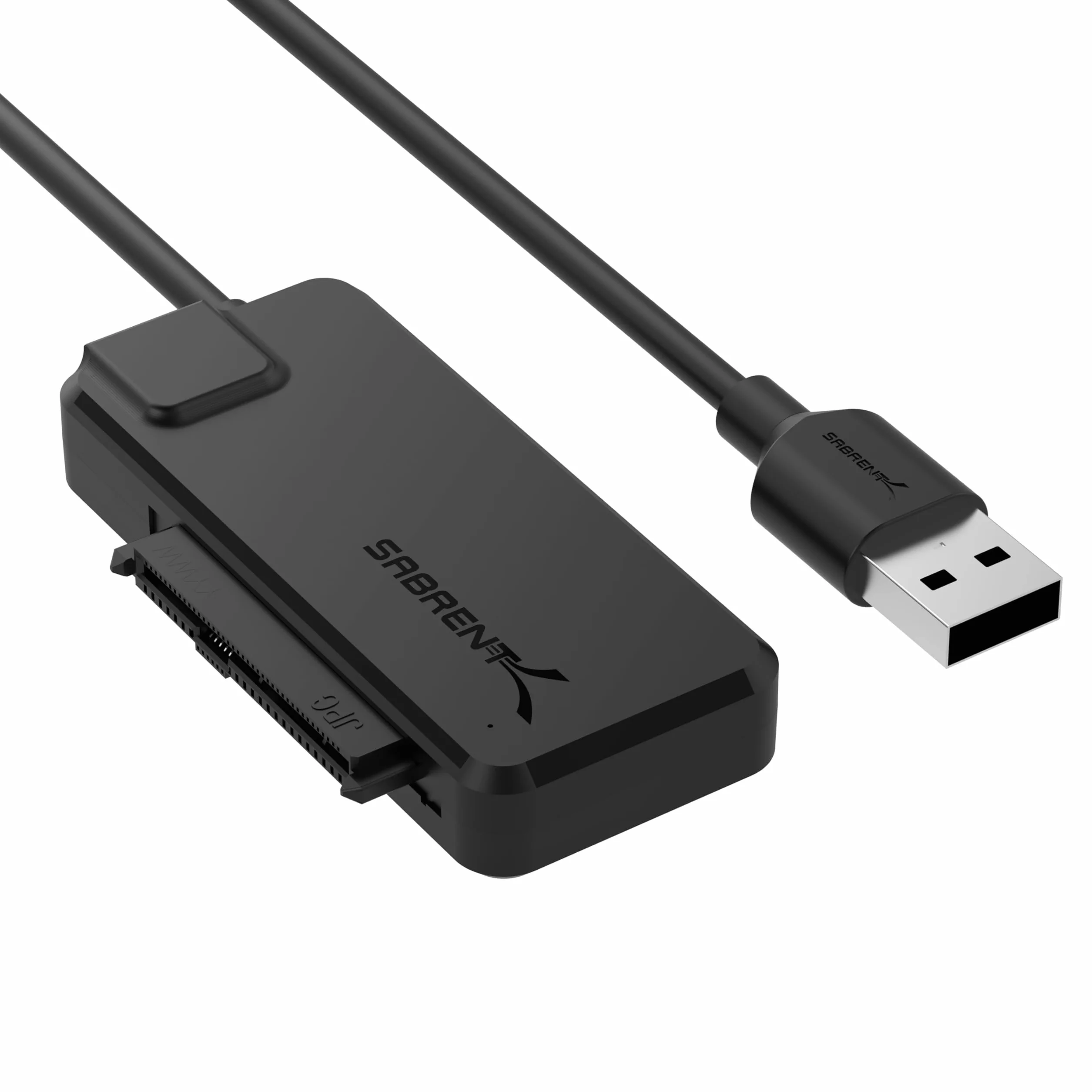 SABRENT Adapter USB 3.2 na SATA SSD/HDD lub U.2, adapter 6.3 cm i 8.9 cm, super szybki transfer danych 10 Gb/s konwerter dysku twardego, obsługuje TRIM i UASP z zasilaczem (EC-U2SA)