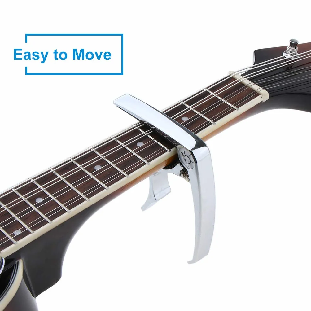 Alnicov Guitar Capo Clip, zacisk do strojenia gitary elektrycznej z narzędziem do wyciągania kołków do gitar, basów, ukulele