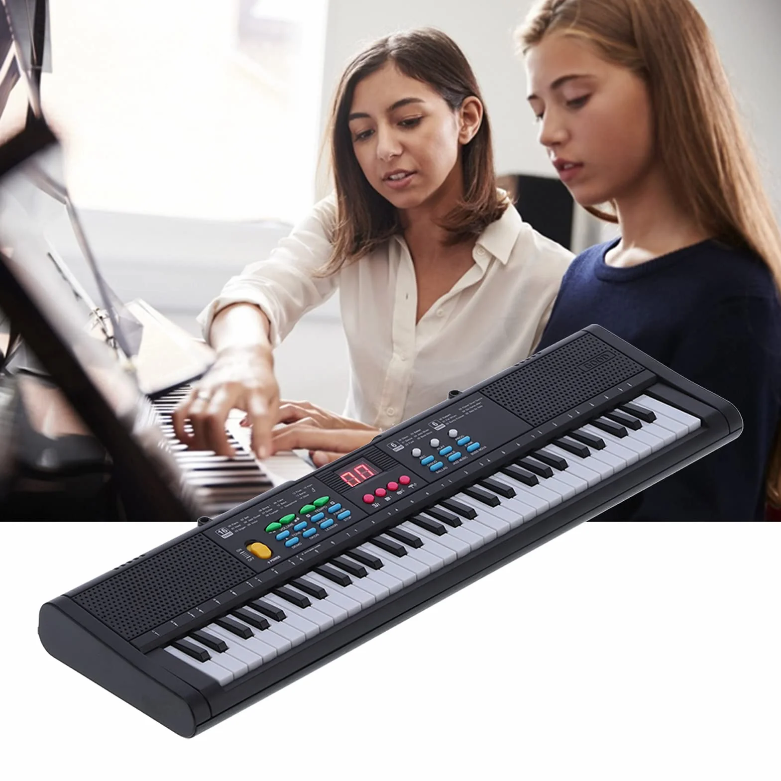 Cyfrowy instrument fortepianowy, wielofunkcyjne gniazdo słuchawkowe pianina USB MQ6186 do występów dla początkujących dzieci dorosłych