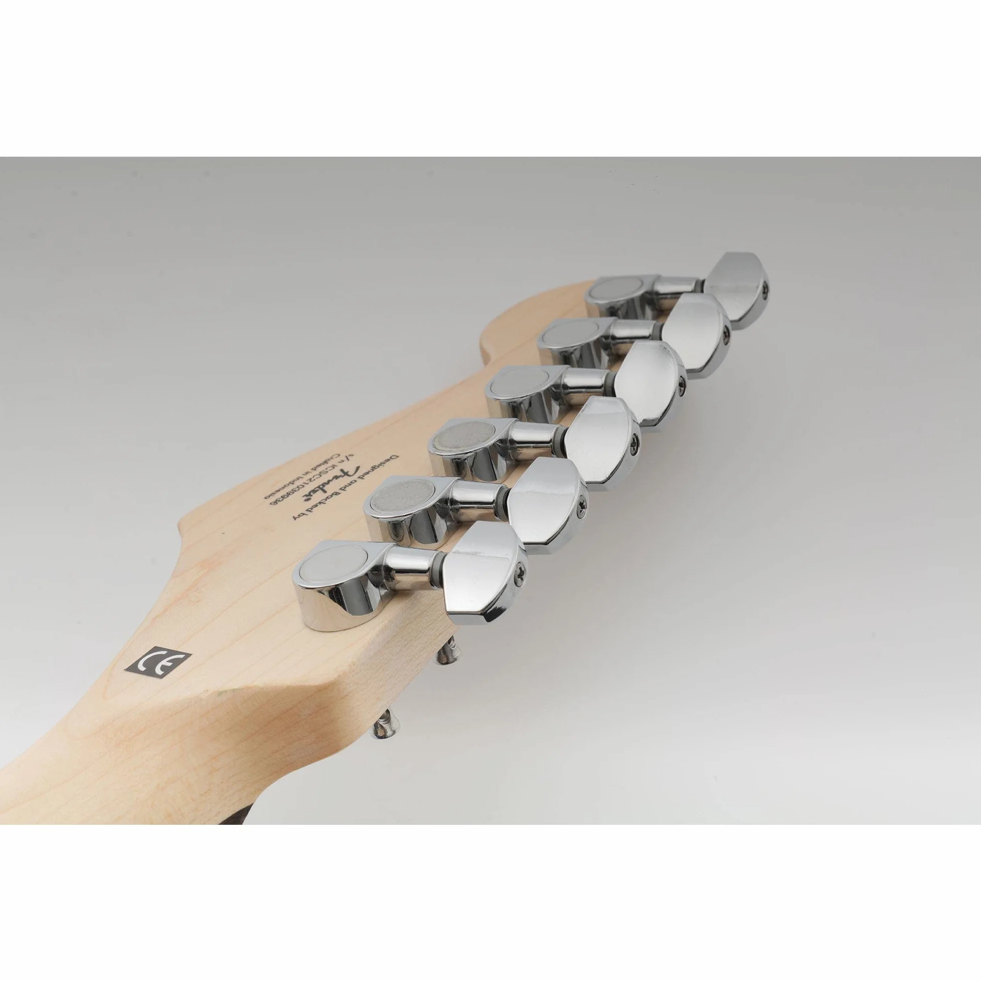 Musiclily 6 w Linii 2-pin Klucze Gitaryowe Tunery Kołki do Strojenia do Gitary Elektrycznej Squier Strat, Chrom
