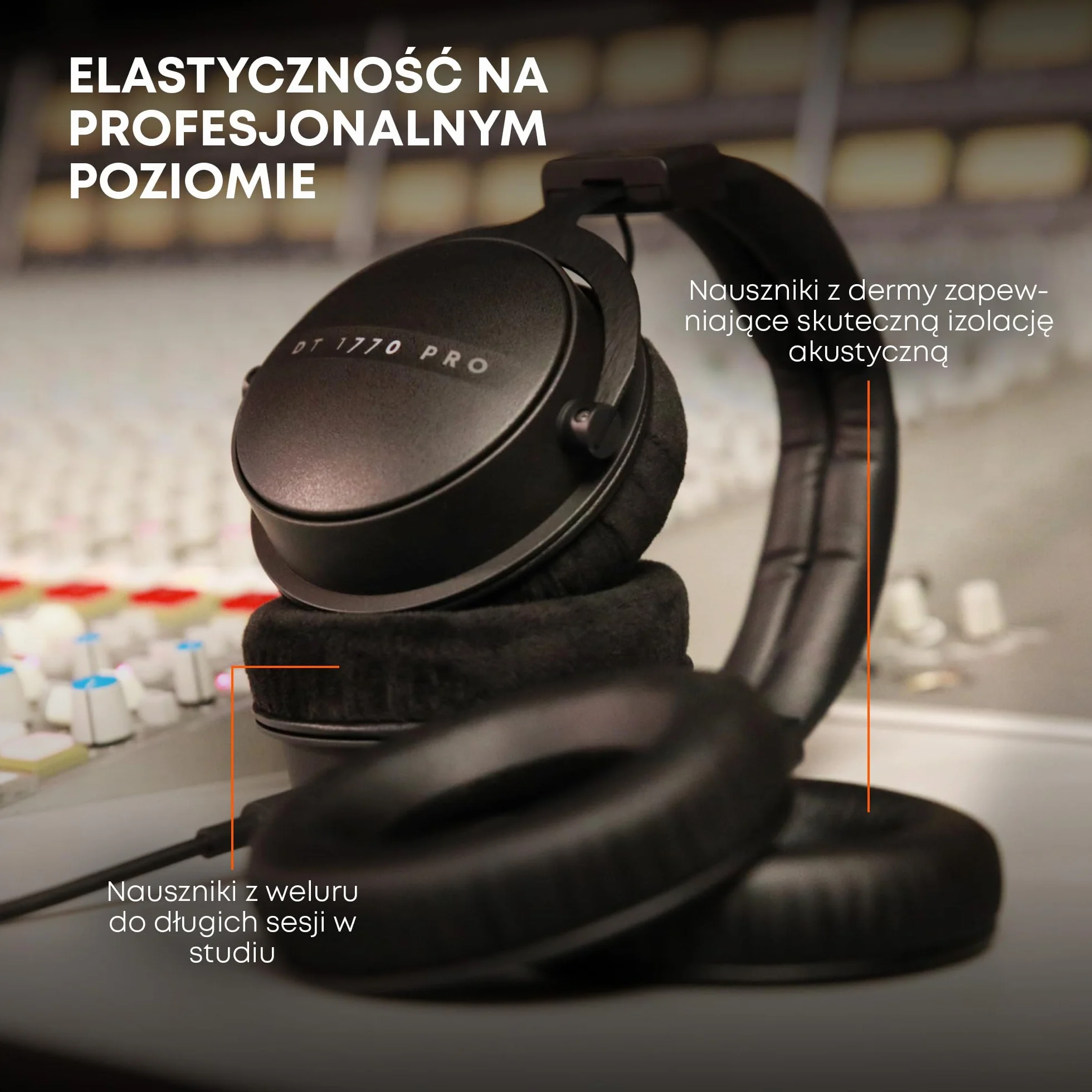beyerdynamic DT 1770 PRO MKII Słuchawki studyjne Premium z technologią Tesla nadają się do profesjonalnego recordingu, monitoringu i editingu (zamknięte)