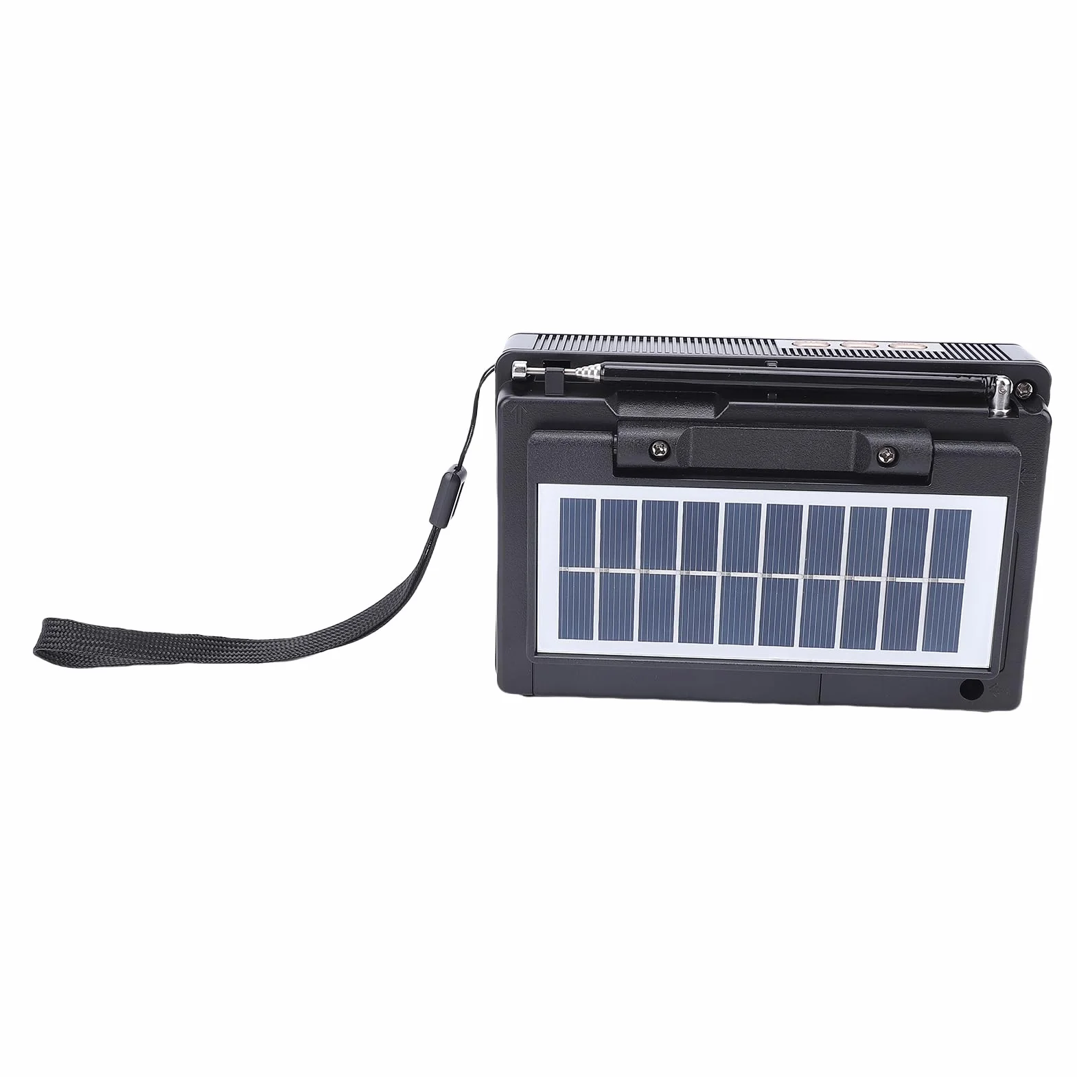 Gugxiom Solarne Radio Bluetooth, Przenośne Radio AM FM SW z Panelem Słonecznym, Akumulatorowy Głośnik Zewnętrzny na Kemping, Obsługa Odtwarzania Kart USB/TF (BLACK)