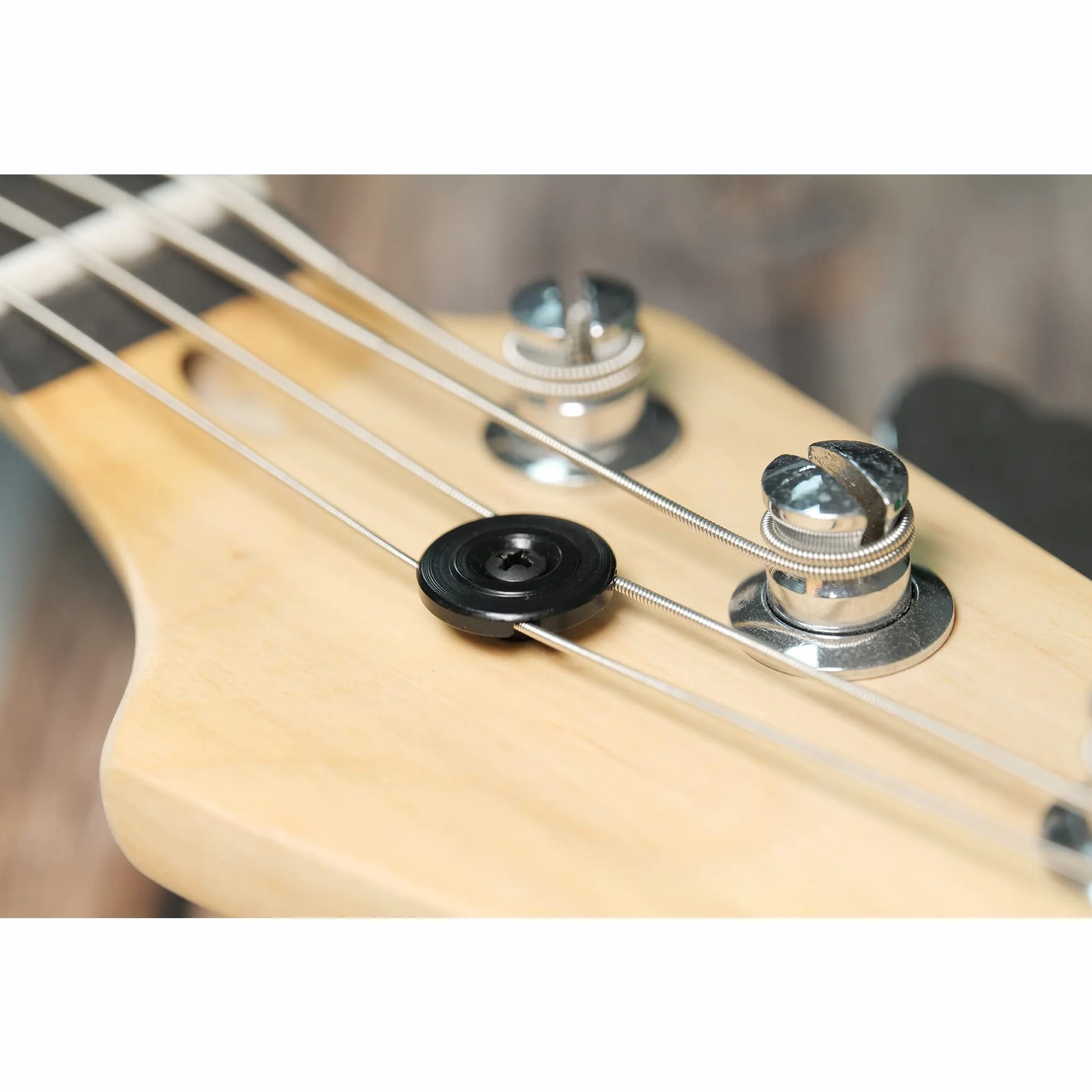 Musiclily Pro Okrągły Vintage Stalowy Docisk Strun Basu do Gitary Basowej Jazz Bass/Precision Bass, Czarny