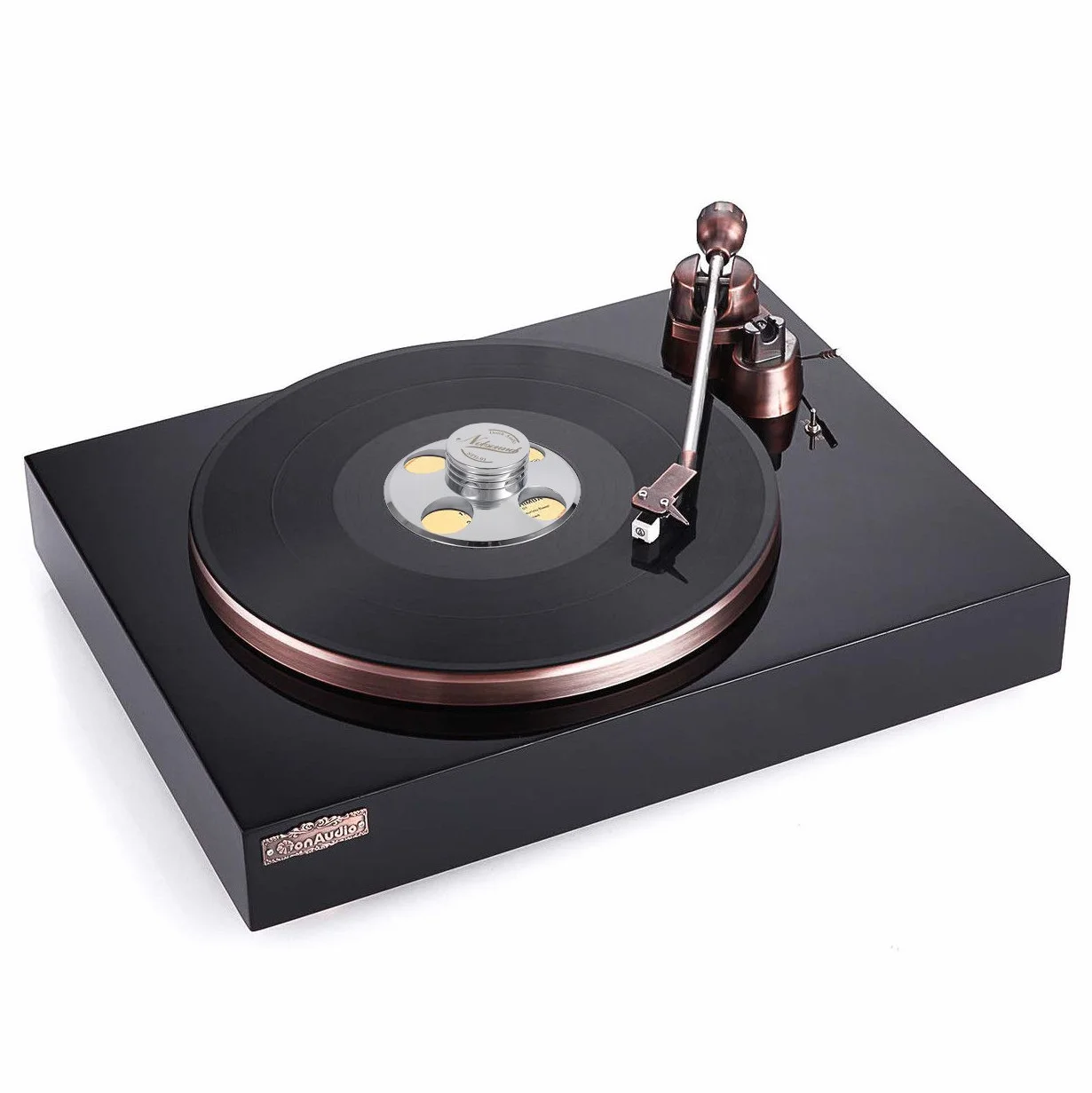 Nobsound STB-01 Obciążnik do płyt gramofonowych LP winylowych, metalowy stabilizator płyty, obciążnik gramofonowy dla gramofonów (srebrny)