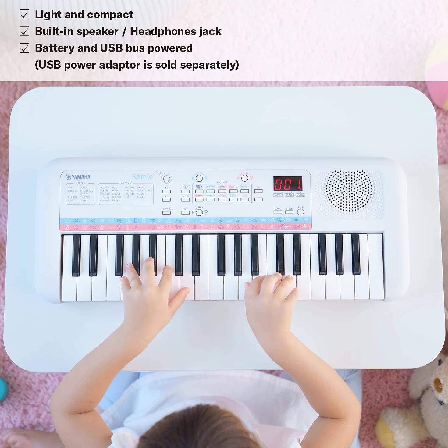 Yamaha Remie Pss-E30 Mini Keyboard, Biały, 37 Klawiszy