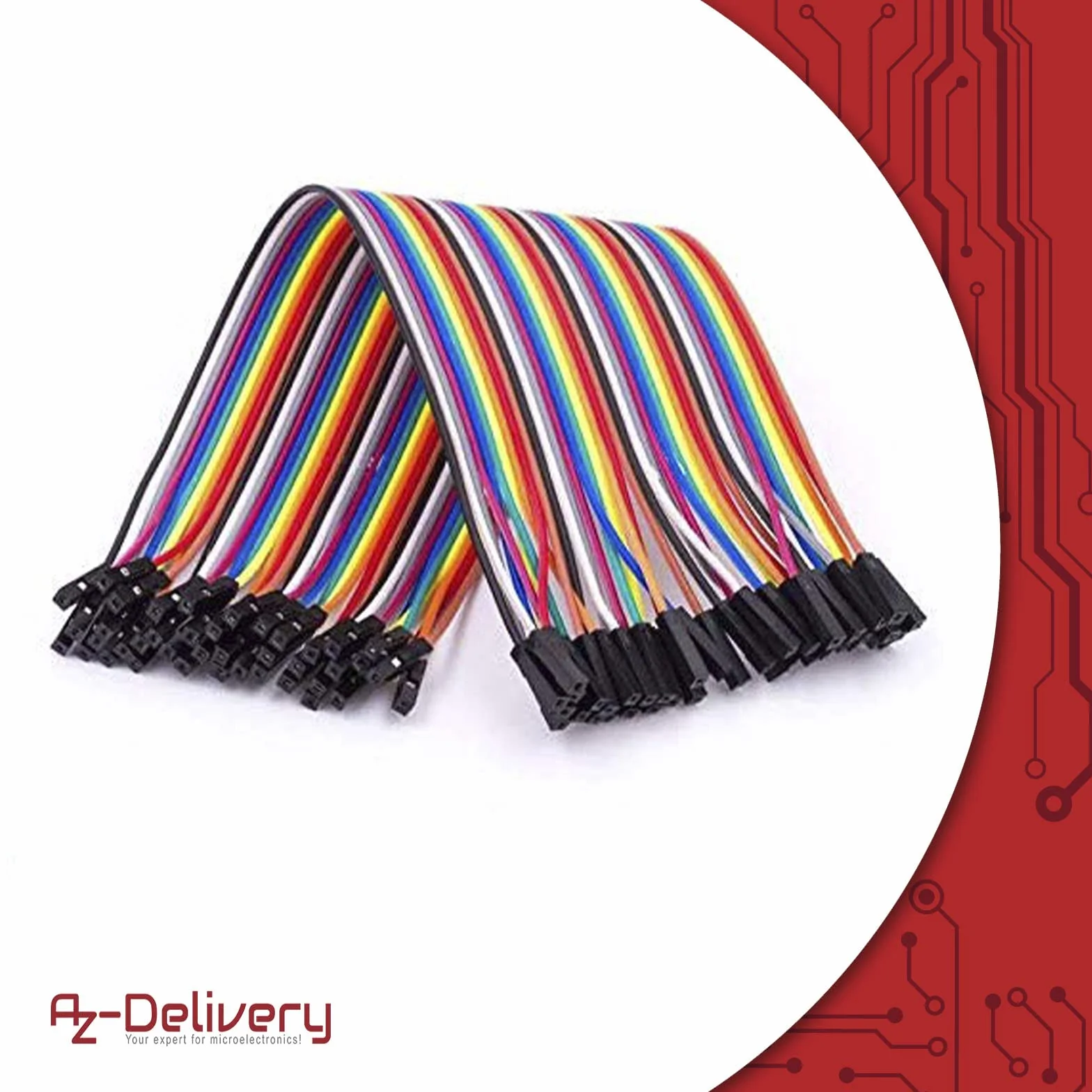 AZDelivery Przewód połączeniowy 20 cm F2M żeński do męskiego kompatybilny z Arduino i Raspberry Pi