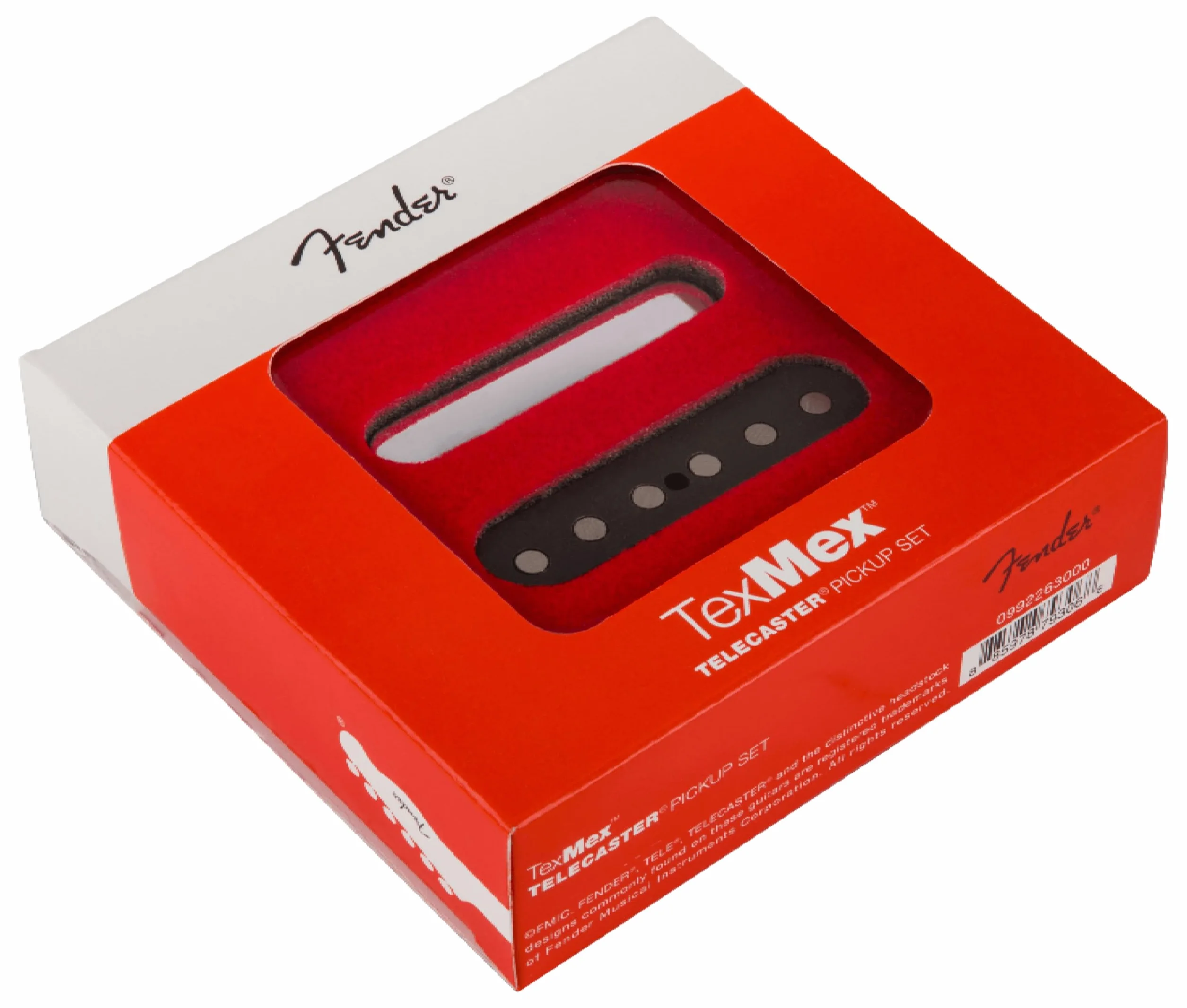 Fender Tex-Mex przetwornik na płótnie, zestaw dwóch przetworników z pojedynczą cewką, wzmocnienie do niskiego basu i wysokich kryształów, magnesy Alnico 5, bogaty i vintage dźwięk Fender