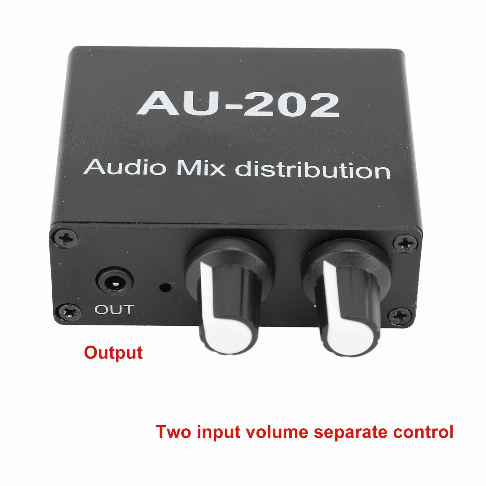 2-Kana?owy Mikser Stereo headphone mixer 2 Wej?cia i 2 Wyj?cia, Niezale?na Regulacja G?o?no?ci, Niski Poziom Szumów, Ma?y Mikser D?wi?ku 3,5 mm do S?uchawek, DC 5-4V Mezcladores sin alimentación