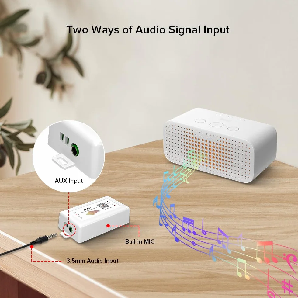BTF-LIGHTING WS2812B WS2811 SP107E Muzyka Bluetooth Pełnokolorowy kontroler iOS/Andriod App Control Support WS2813 SK9822 SK6812RGB SK6812RGBW Nadaje się do taśmy LED lub panelu matrycowego LED