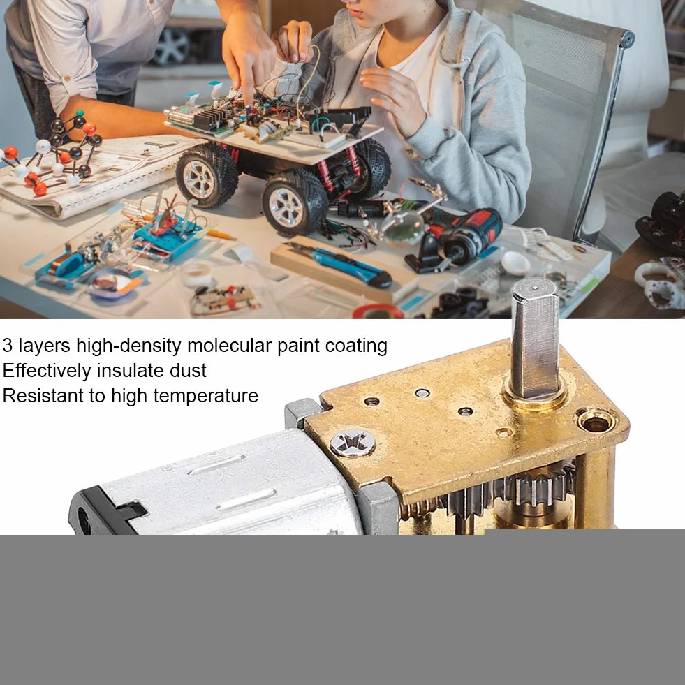 Szczotka DC 6 V mini silnik przekładniowy, mikroturbo przekładniowy przekładniowy ‑N20 silnik redukcyjny (DC6V 35RPM)