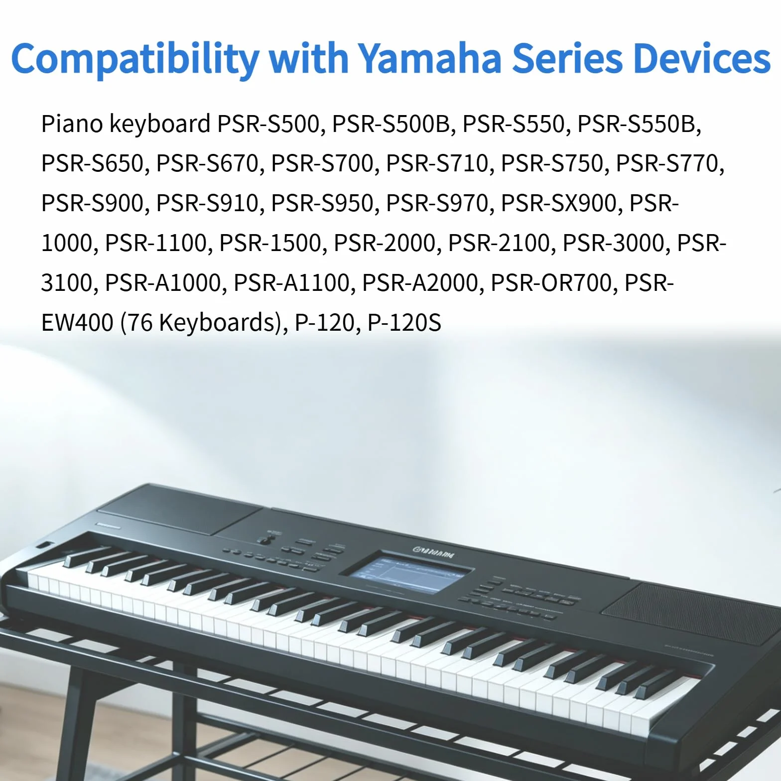 Adapter zasilacza 16 V 2,4 A ładowarka kompatybilna z Yamaha PSR-S500 PSR-S700 PSR-S900 PSR-1000 PSR-1500 MOTIF-RACK klawiatura płaska, zamiennik PA-300 PA-300B PA-300C PA-301