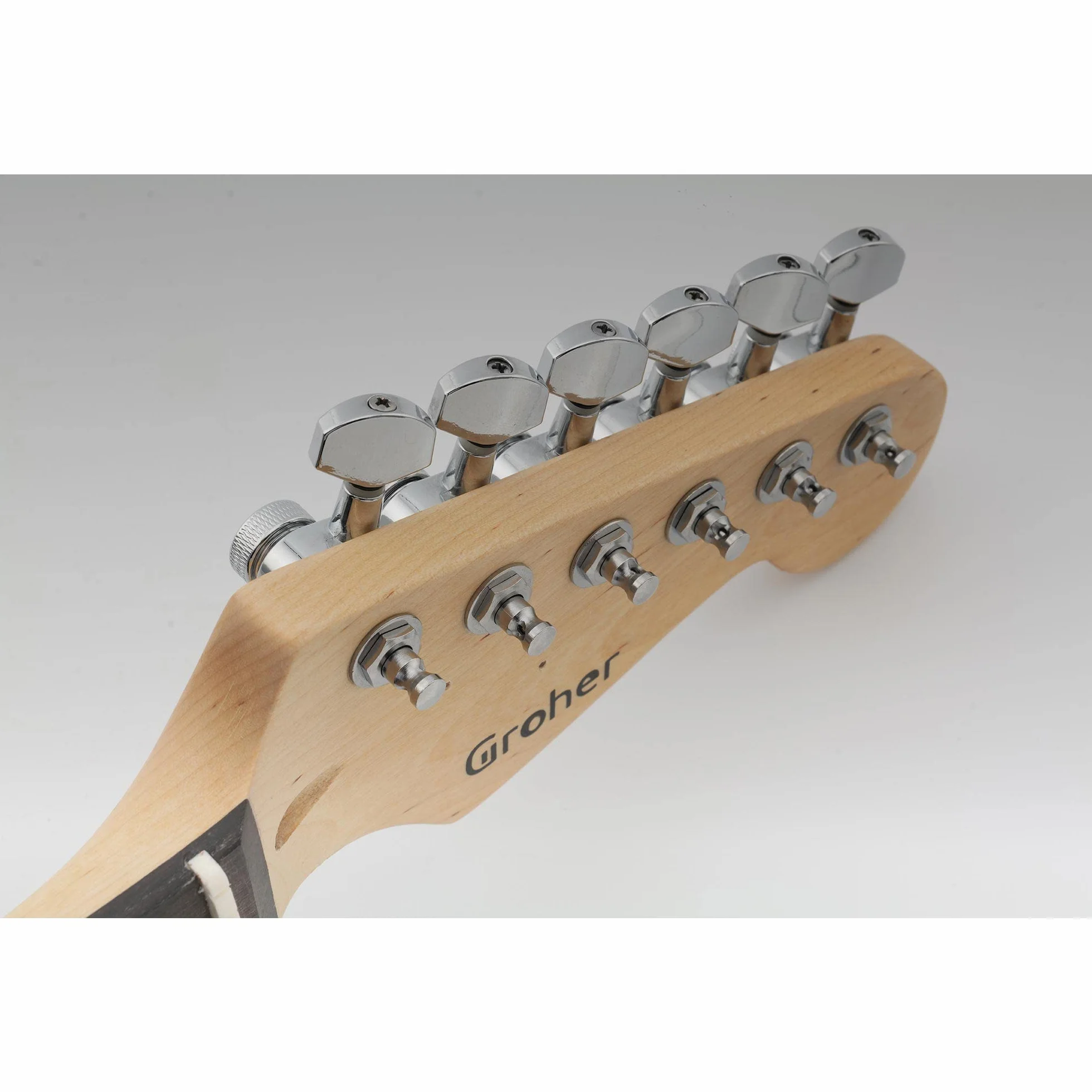 Musiclily Pro 6 w Linii Tunery Blokujące Gitaryowe Klucze Blokowane Kołki do Strojenia do Gitary Elektrycznej Fender Strat Tele, Chrom