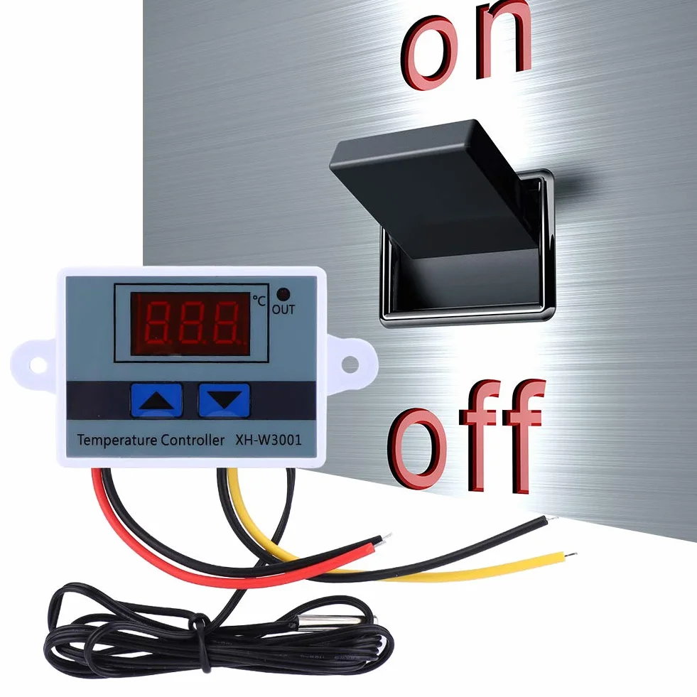DC 12V 120W / 180W Mini termostat Cyfrowy termostat Przełącznik z sondą Programowalne ogrzewanie Chłodzenie Elektroniczny termostat