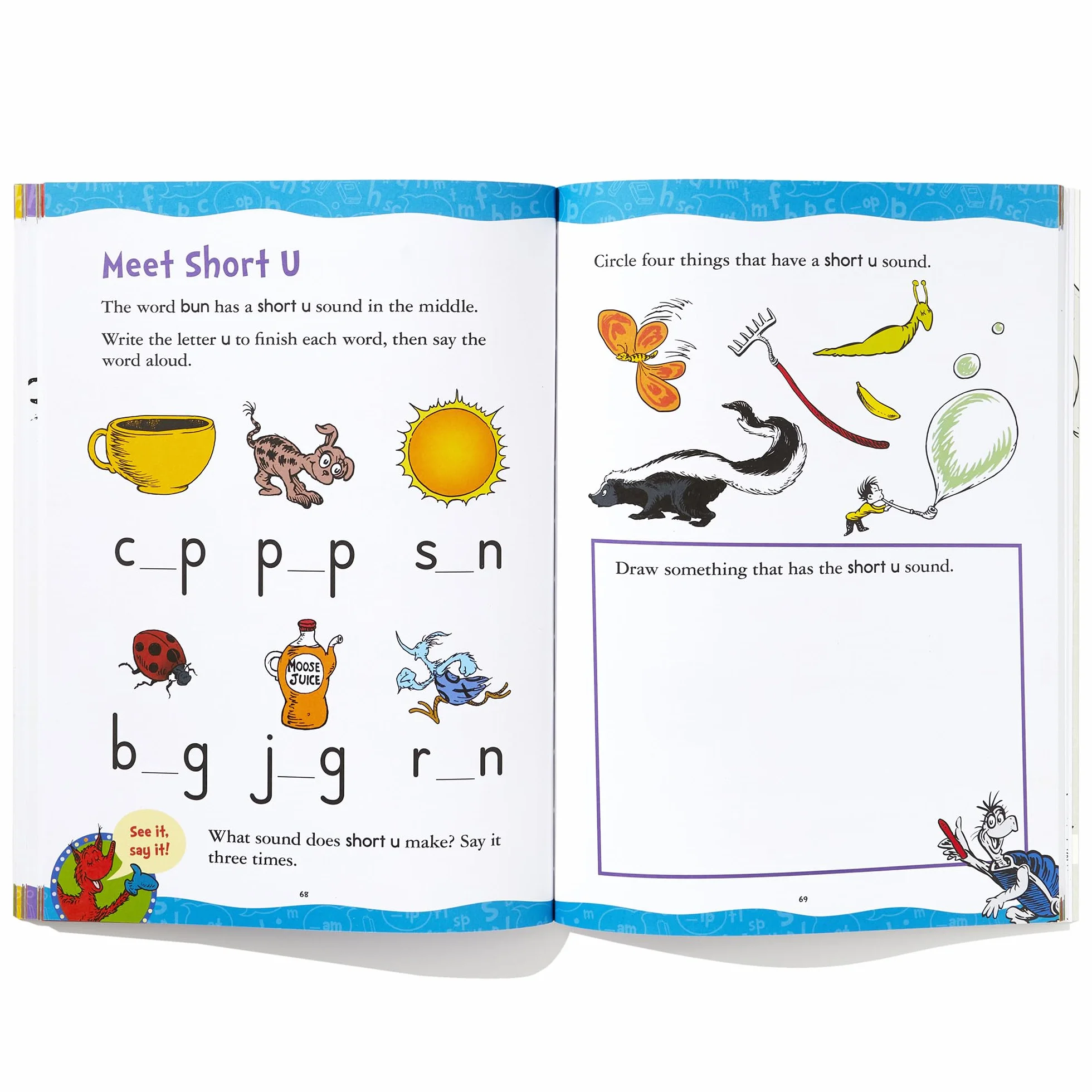 Dr. Seuss Phonics Level 1 Workbook: A Phonics Workbook to Help Kids Ages 4-6 Learn to Read (For Kindergarten and Beyond)