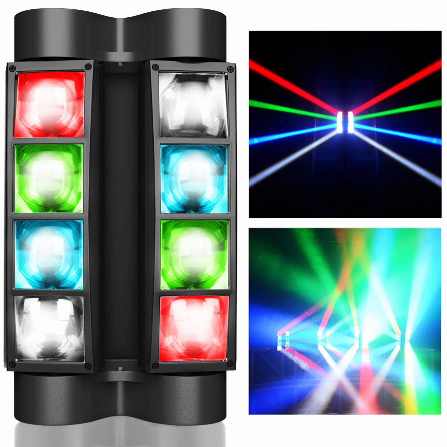 BETOPPER Światło Sceniczne Moving Head, RGBW 4 w 1, Mini Oświetlenie Imprezowe LED, DMX512 / Tryb Głosowy Do Baru, Na Imprezę