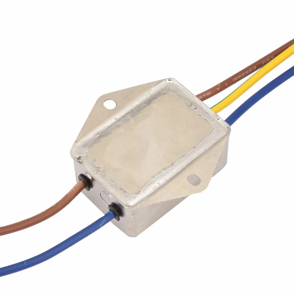 Filtr EMI 125 V 250 V filtr jednofazowy filtr mocy EMI filtr zakłóceń elektromagnetycznych CW1B-10A-L