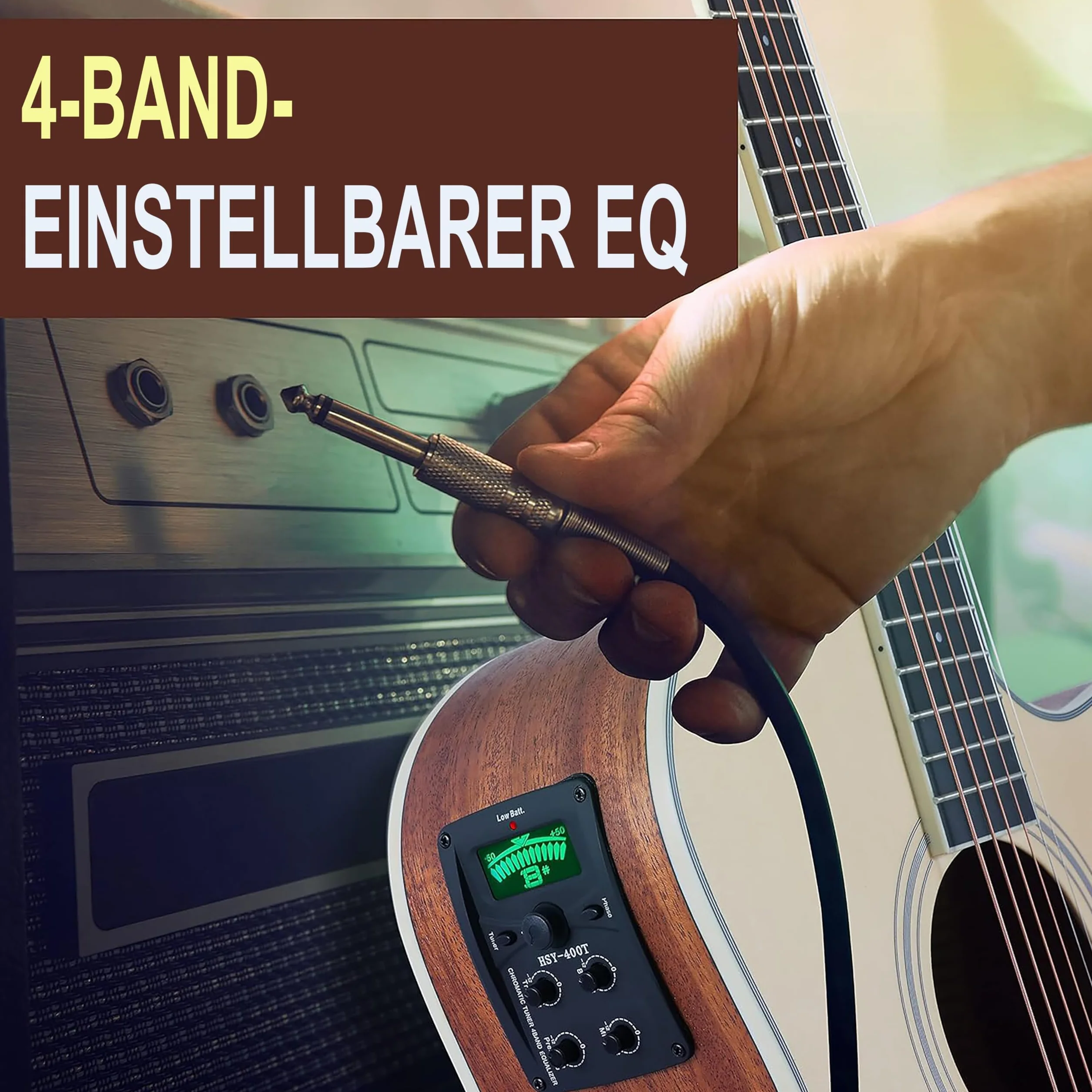 Pyle Premium elektryczna gitara akustyczna, świerk górny i boki z drewna mahoniowego, pełnowymiarowe wycięcie na dreadnought, stalowe struny, ulepszony pokrowiec, 4-pasmowy EQ wielokrotnego ładowania,