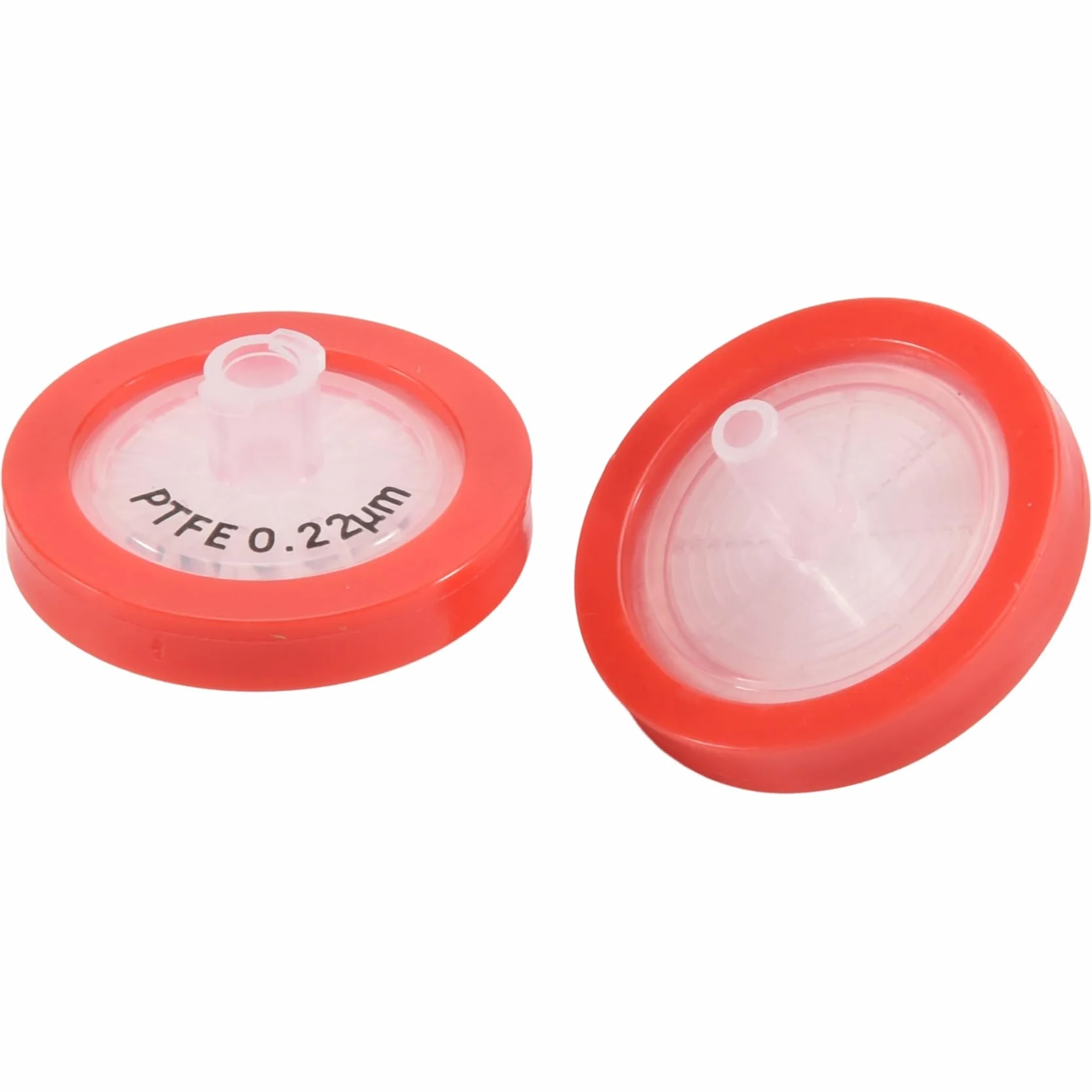 100 sztuk strzykawka z filtrem PTFE, strzykawka laboratoryjna filtr 25 mm średnica membrany, rozmiar porów 0,22μM, HPLC