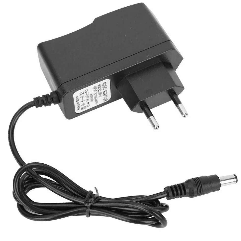 RiToEasysports Profesjonalny zasilacz do pedałów gitarowych 9V 1A JEDEN przewód zasilający Tow-6 (Adapter UE)