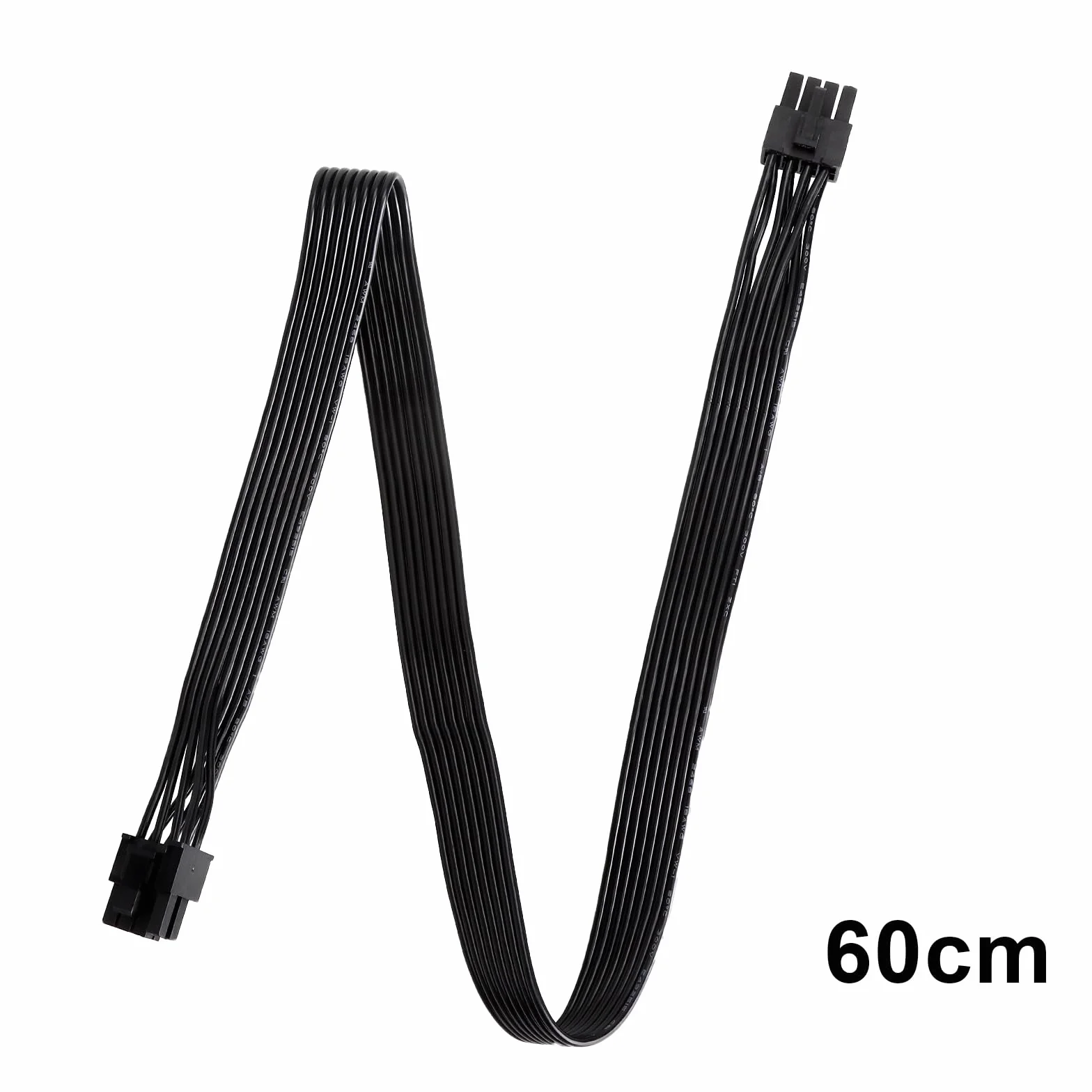 TNSLAND 8-biegunowy kabel zasilający GPU 8-biegunowy wtyk ATX na 6+2- kabel PCIe, kabel PCIE do Be Quiet,8-pinowy (6+2) zasilacz – 60 cm kabel do kart graficznych gpu 2x6 8-pinowy karta graficzna