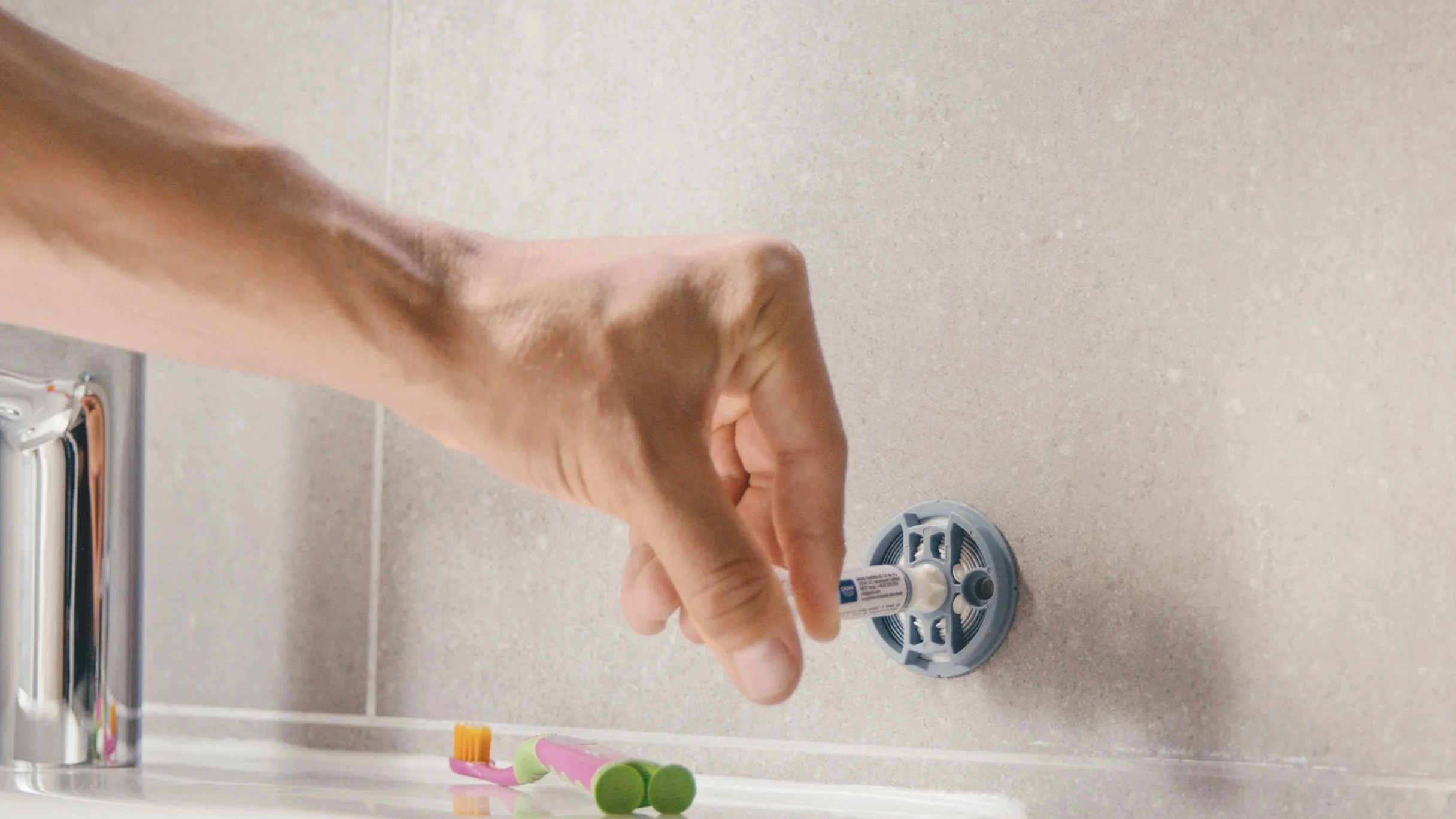 GROHE Zapasowa płyta montażowa do wiercenia lub klejenia, pasująca do akcesoriów łazienkowych GROHE Quickfix, klejona, 40917000