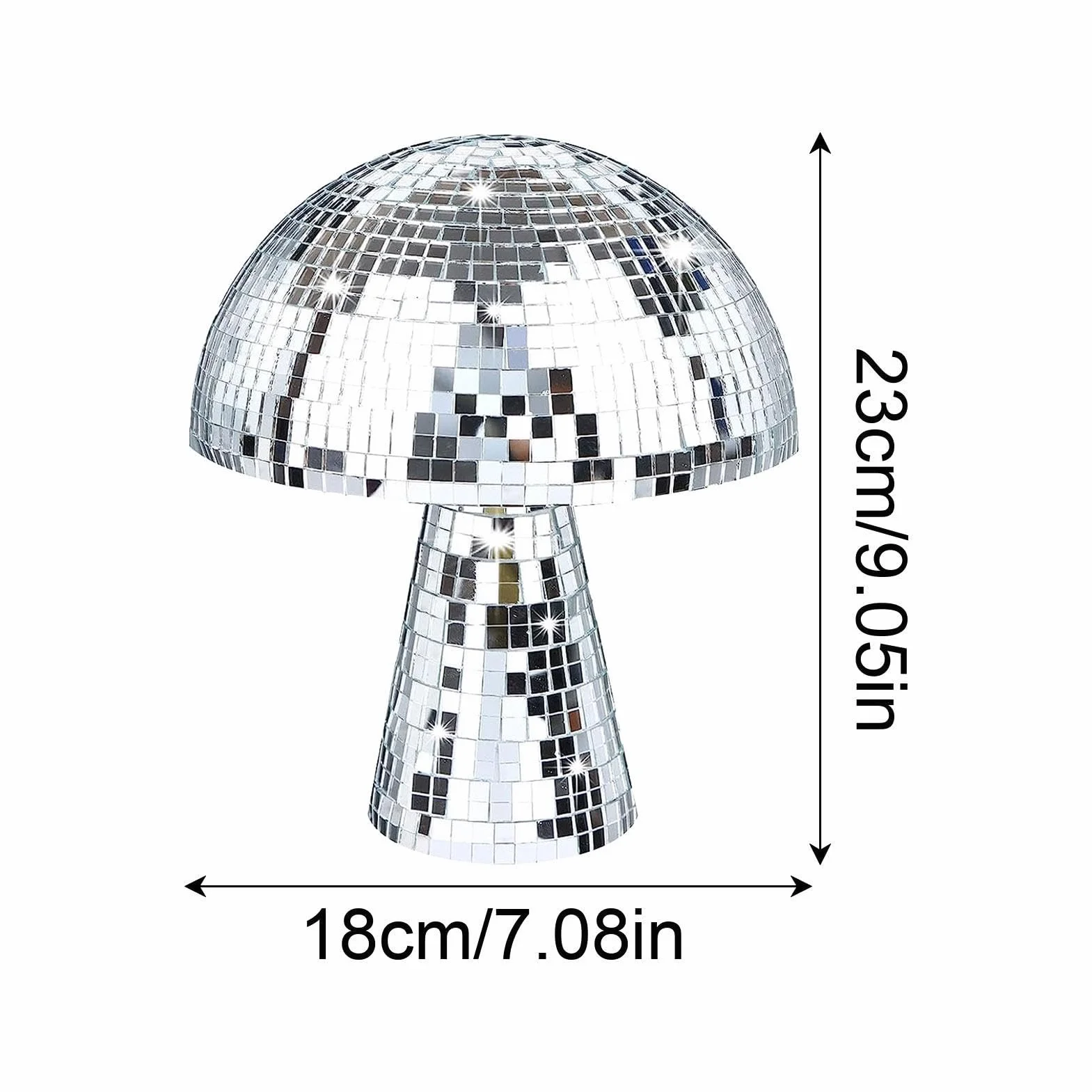 Mushroom Disco Ball, Mirror Disco Mushroom | Mirror Glitter Disco Ball dla sztuki domowej - unikalne kreatywne grzyby światła dekoracje do domu, ozdoby